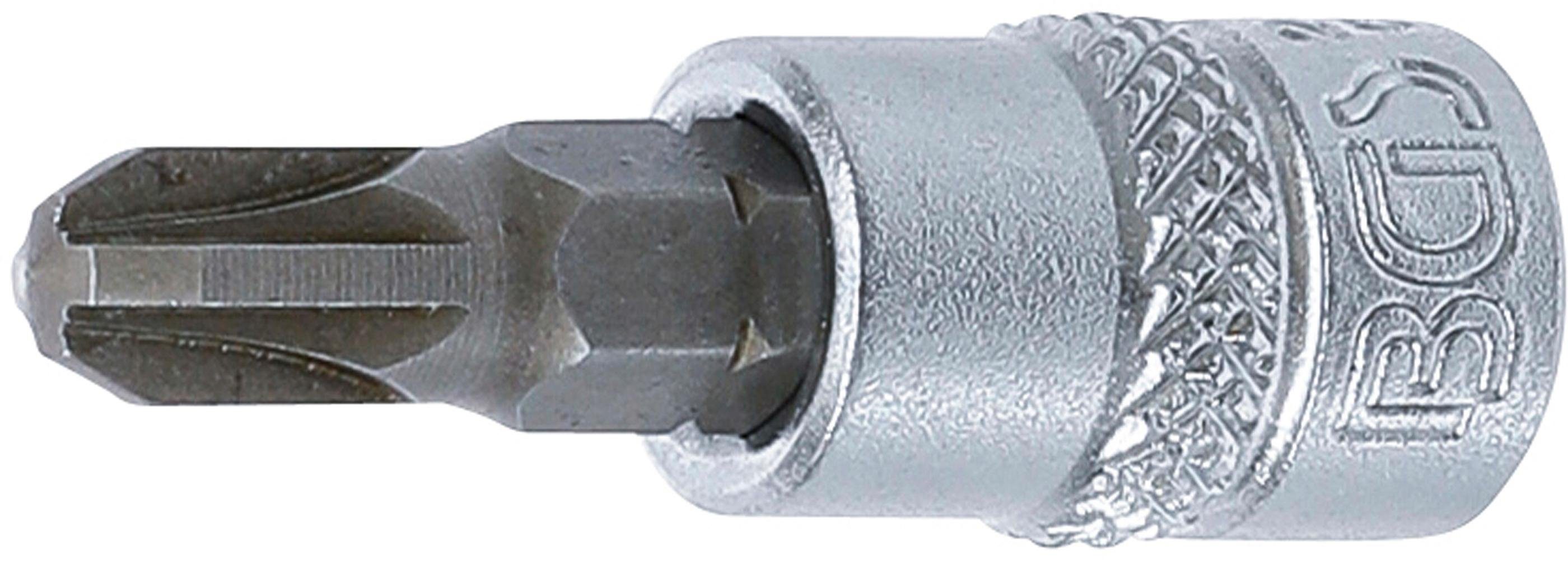 BGS technic Bit-Schraubendreher Bit-Einsatz, Antrieb Innenvierkant 6,3 mm (1/4), Kreuzschlitz PZ3