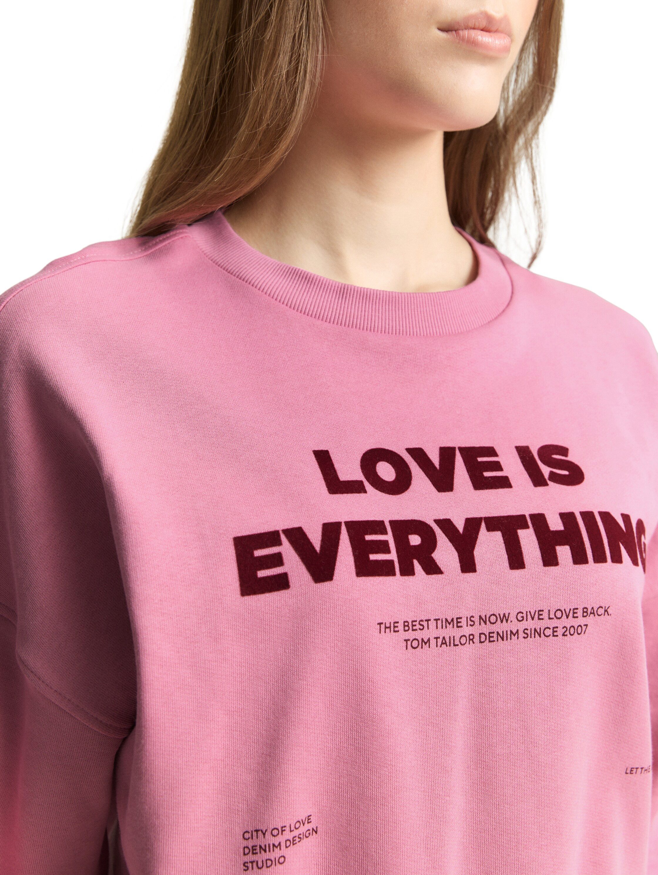 TOM TAILOR Denim Sweatshirt aus weicher Baumwolle