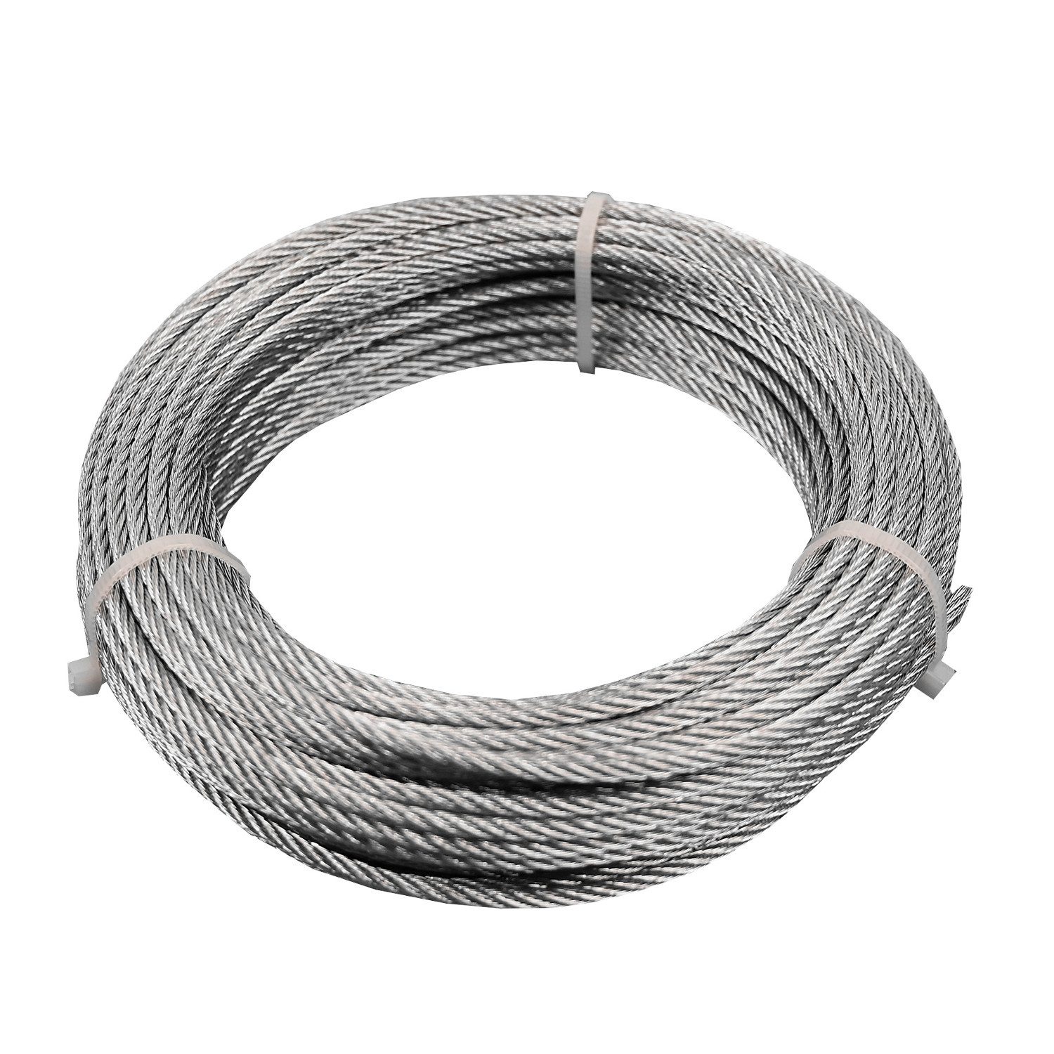 Stop Sun Stahlkette ZO/l/3mm, Ø 3 mm, Länge 20 m Verzinktes Stahlkabel 3mm/20mb Seil 3 Spulen