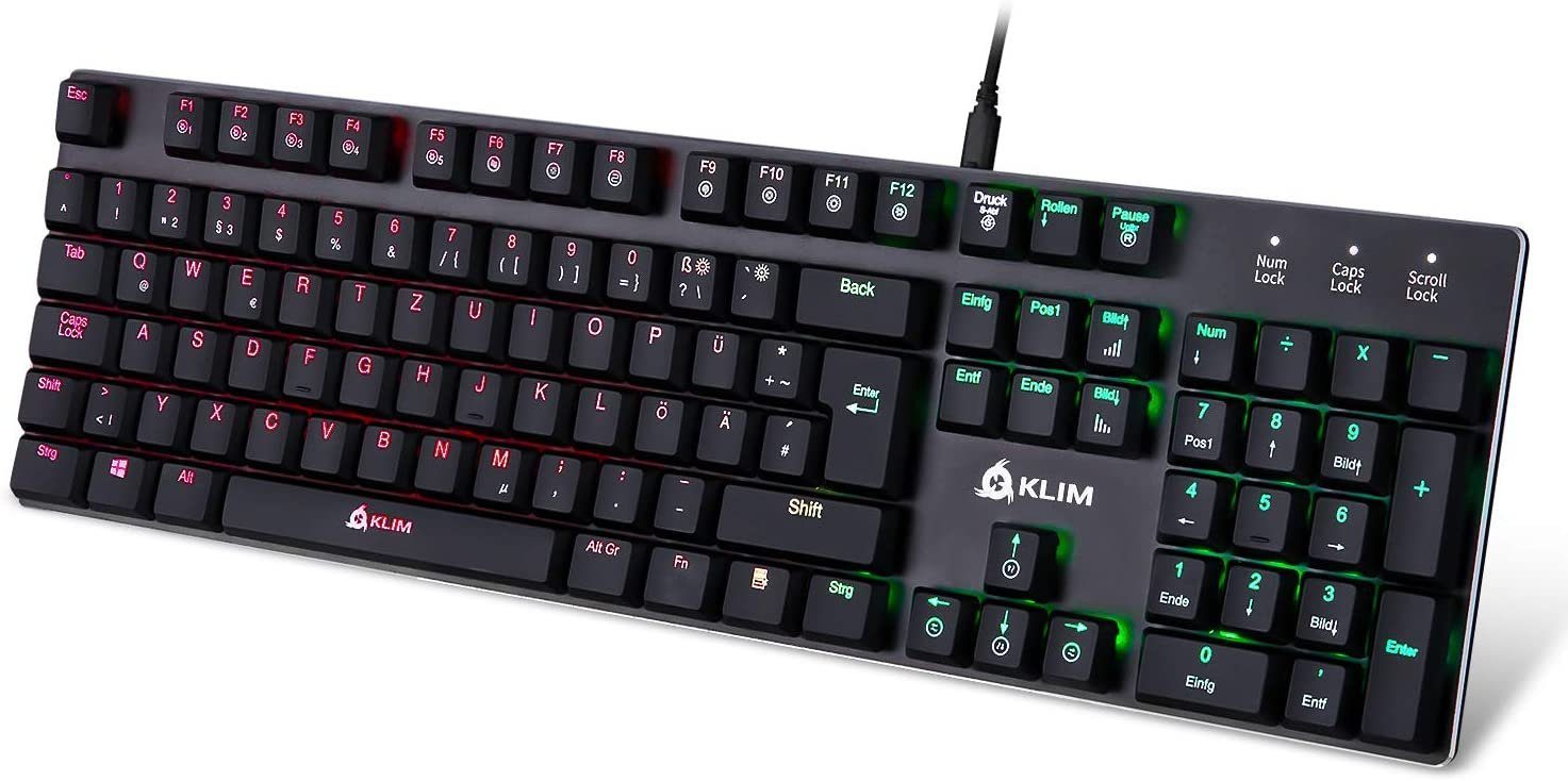 KLIM Dash DE Gaming-Tastatur (RGB Farben)