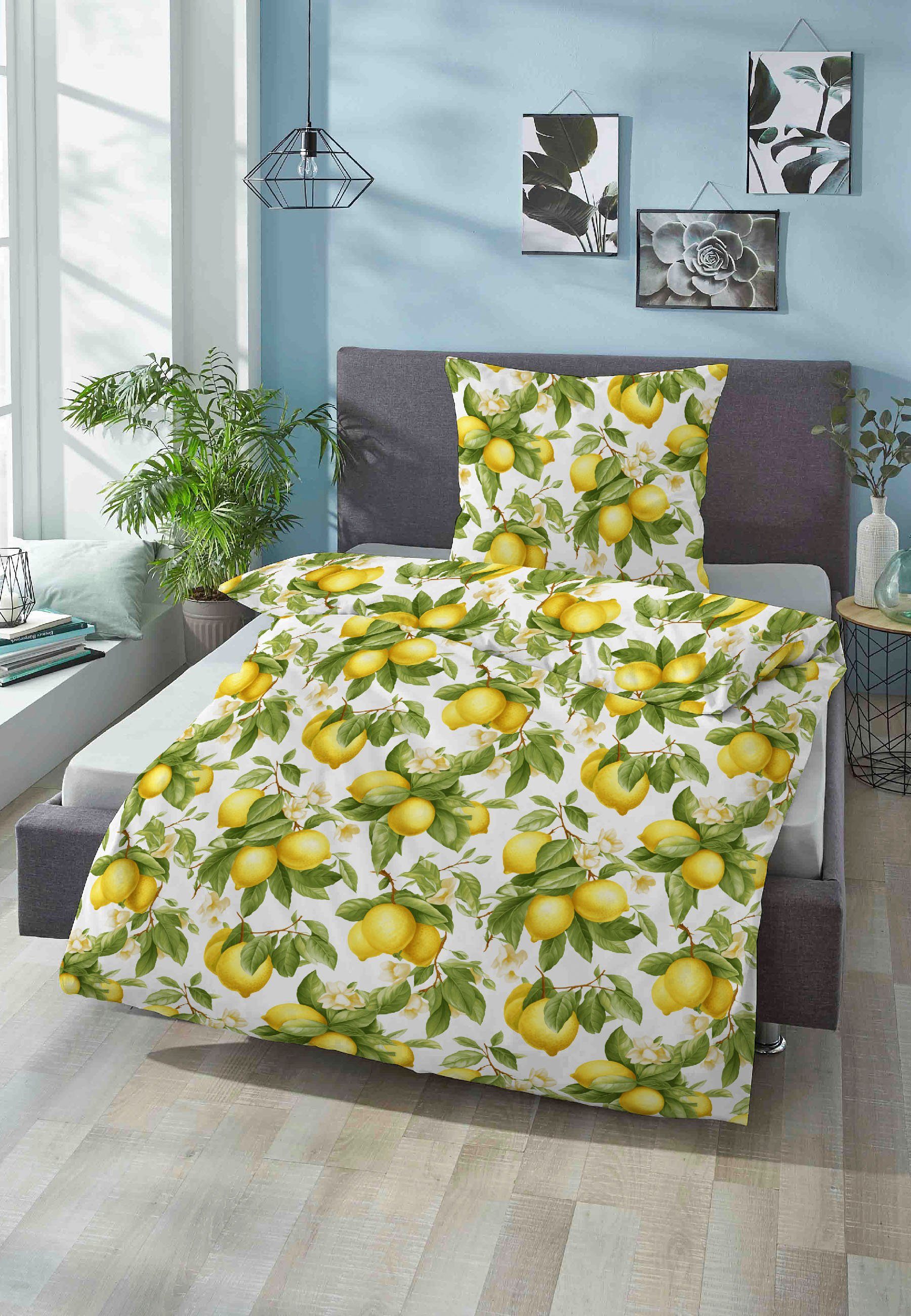 Castell - Markenbettwäsche Bettwäsche Romy, Renforcé, 2 teilig, hautsympathisch, 100% Baumwolle, Reißverschluss, ganzjährig nutzbar