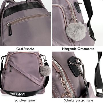 TAN.TOMI Cityrucksack Damen Rucksack Klein Daypack Rucksäcke Kleine Cityrucksack, Damen Tasche Klein Elegant Rucksack Tagesrucksack für Mädchen