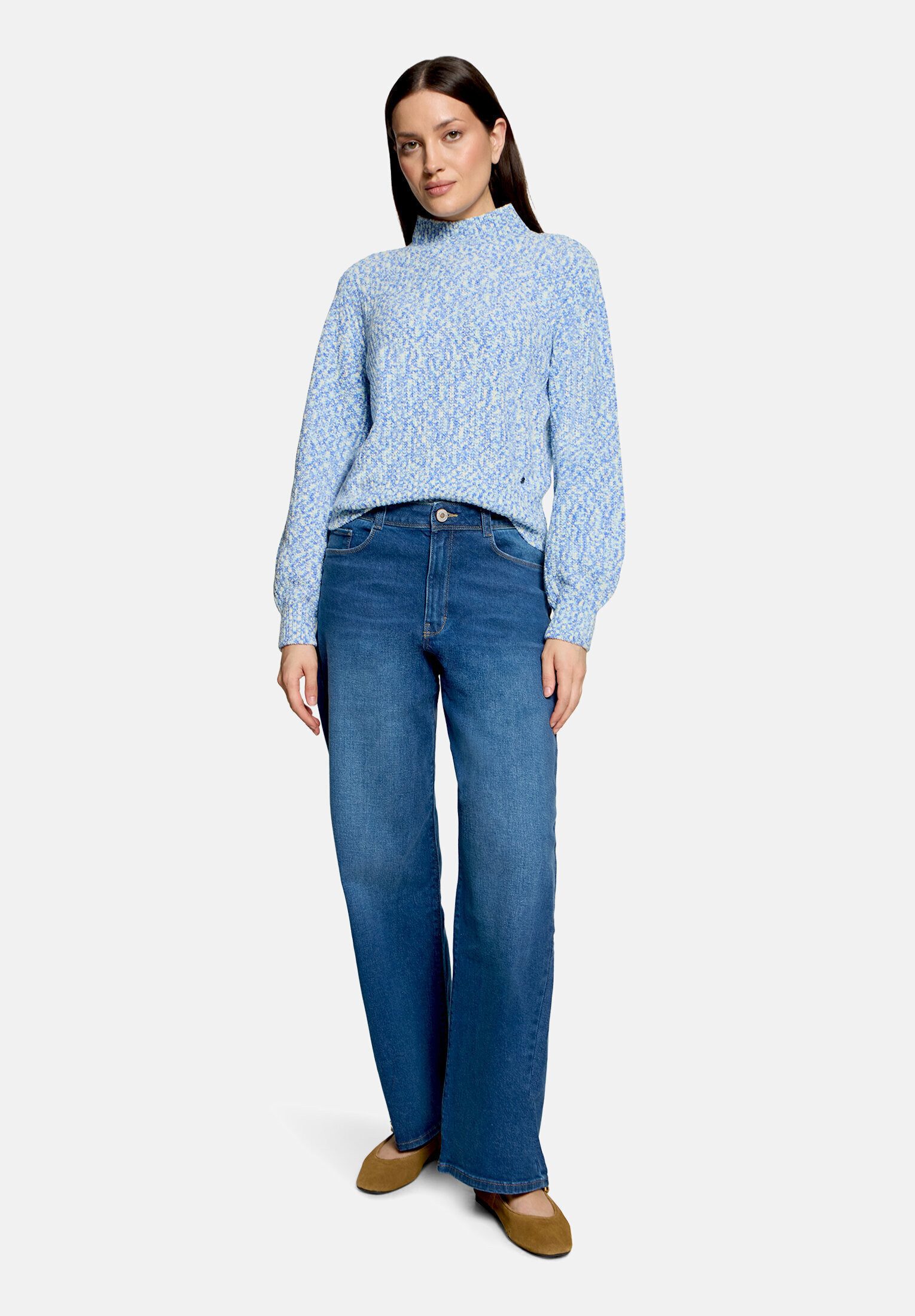 Betty&Co Strickpullover Damen mit Stehkragen (1-tlg)