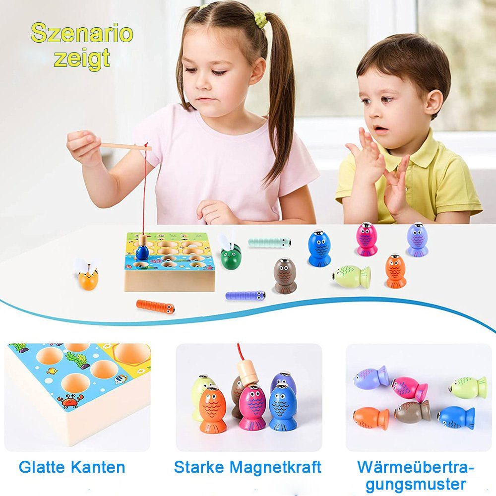 (1-tlg) Motorikspielzeug Kinder1 Angelspiel für bis in Jahren, 3 Stapelspielzeug 1 zggzerg 6 Montessori