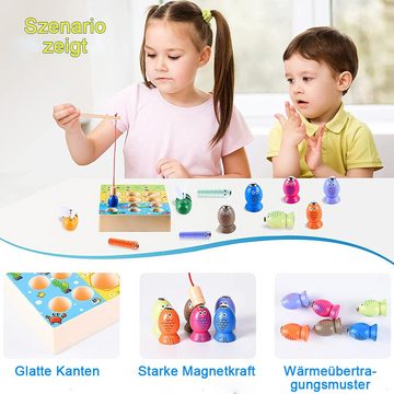 zggzerg Stapelspielzeug 3 in 1 Motorikspielzeug Montessori Angelspiel für Kinder1 bis 6 Jahren, (1-tlg)