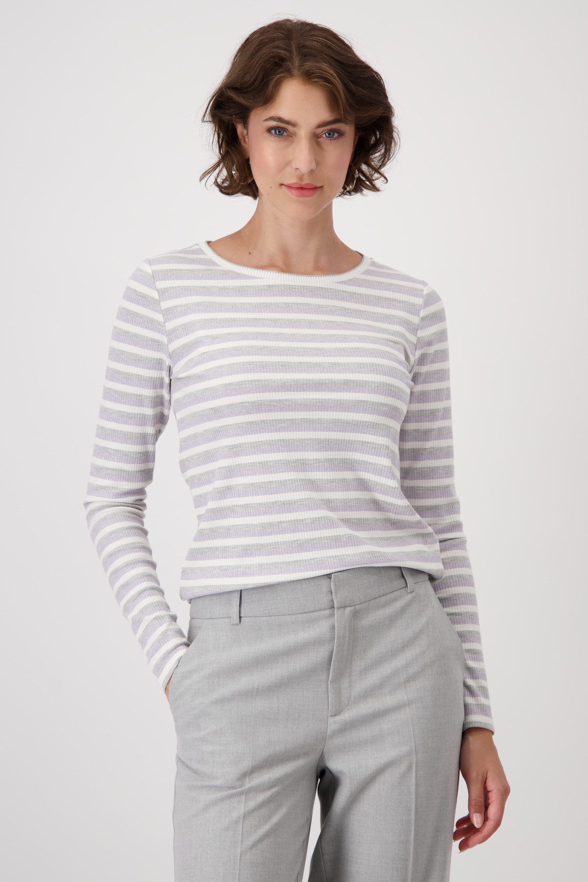 Monari Rundhalsshirt mit Streifen günstig online kaufen