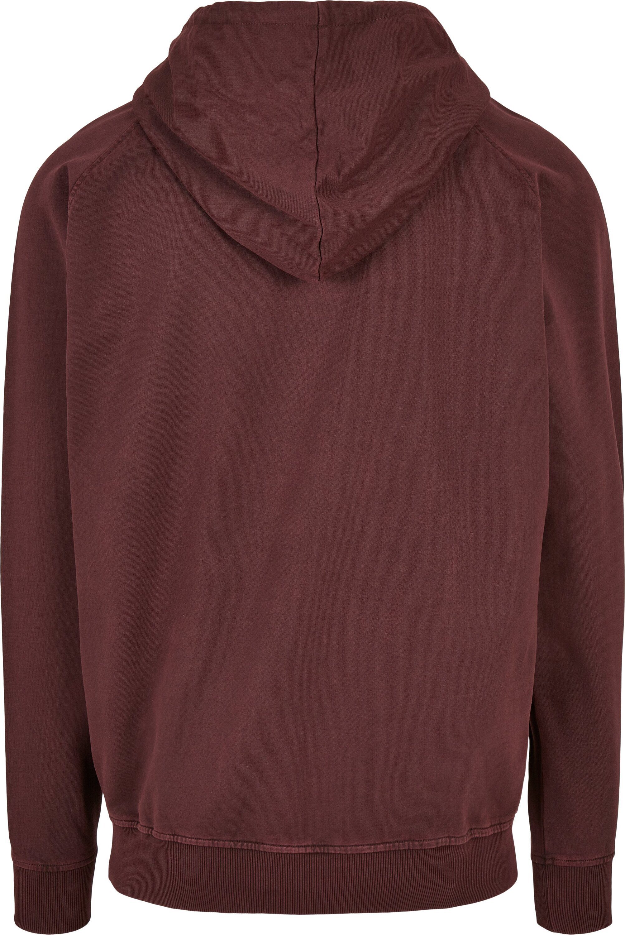 URBAN CLASSICS Sweater (1-tlg) Herren cherry Overdyed Hoody