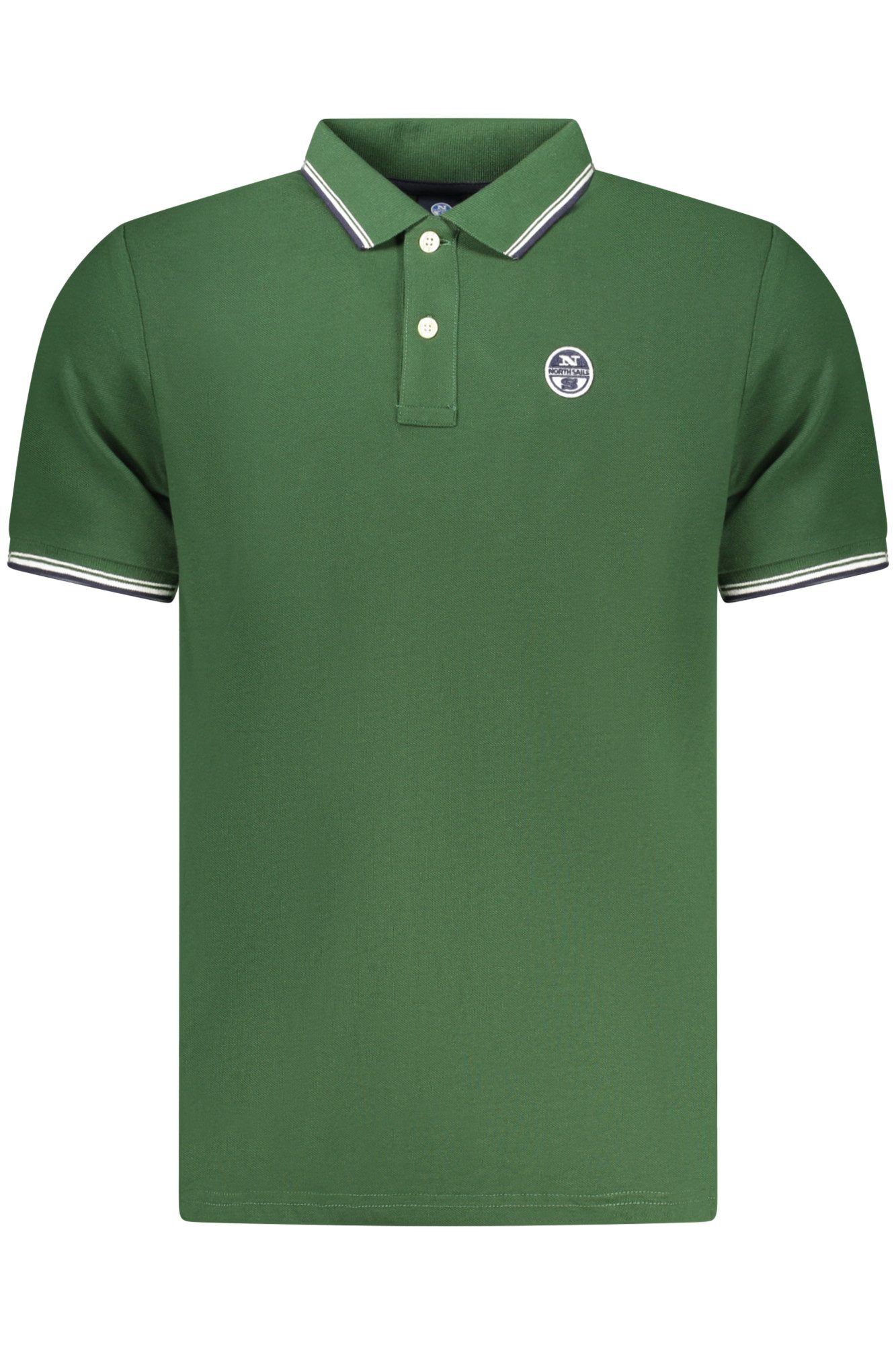 North Sails Poloshirt Herren-Polo in Grün: Kurzarm, Kontrastdetails &