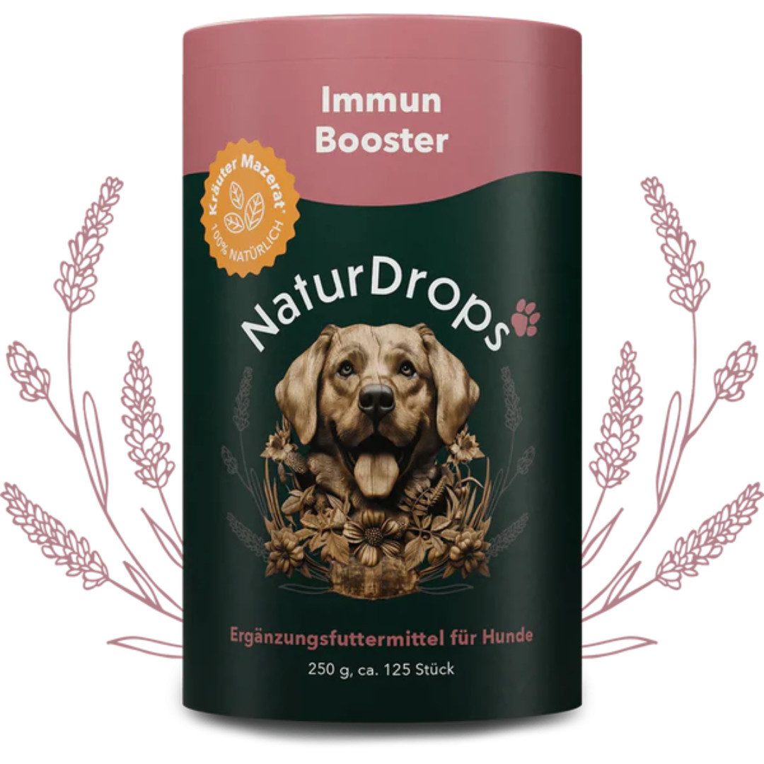 NaturDrops Immun Booster Zur Stärkung des Immunsystems, Nahrungsergänzungsmittel für: Hunde