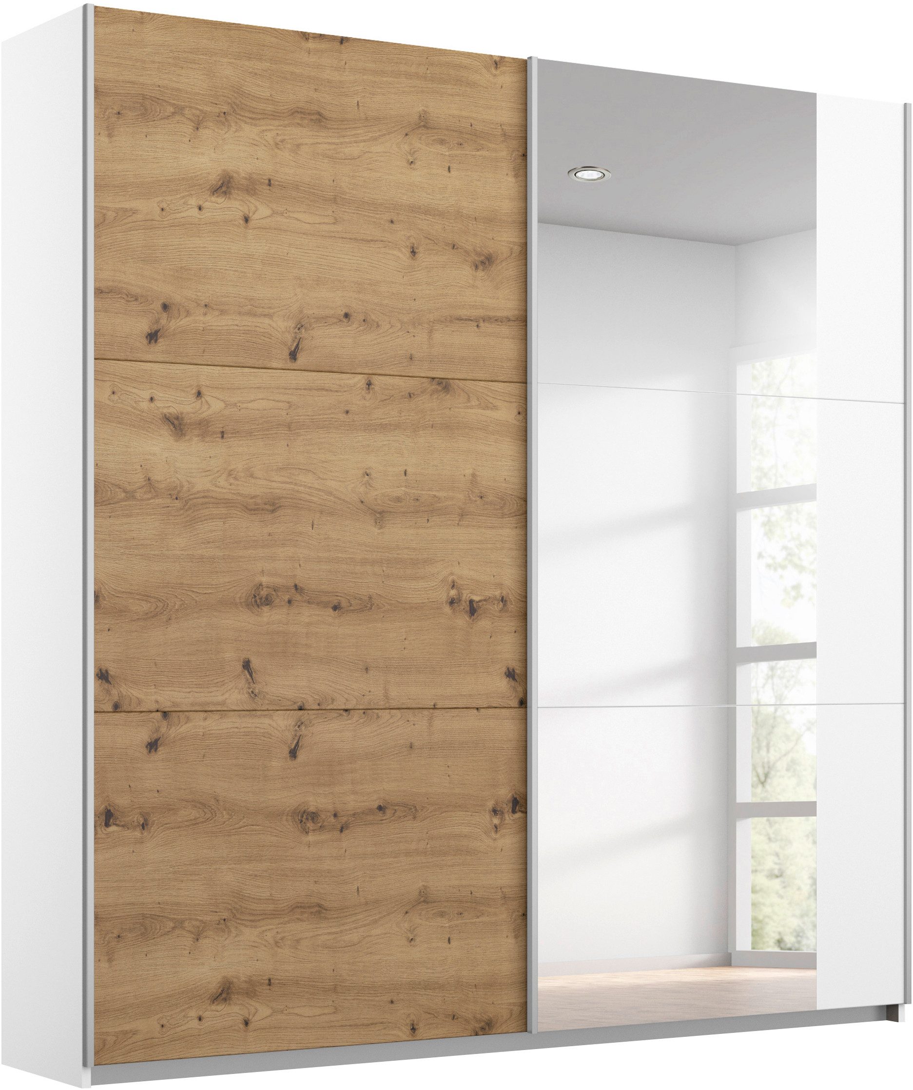 rauch Schwebetürenschrank Kleiderschrank Schrank Garderobe AURELIO (3 Ausstattungen BASIC/CLASSIC/PREMIUM (inkl. SOFT-CLOSE-FUNKTION) zeitloses Design, viele Farben, Breiten 175/218/261 cm MADE IN GERMANY