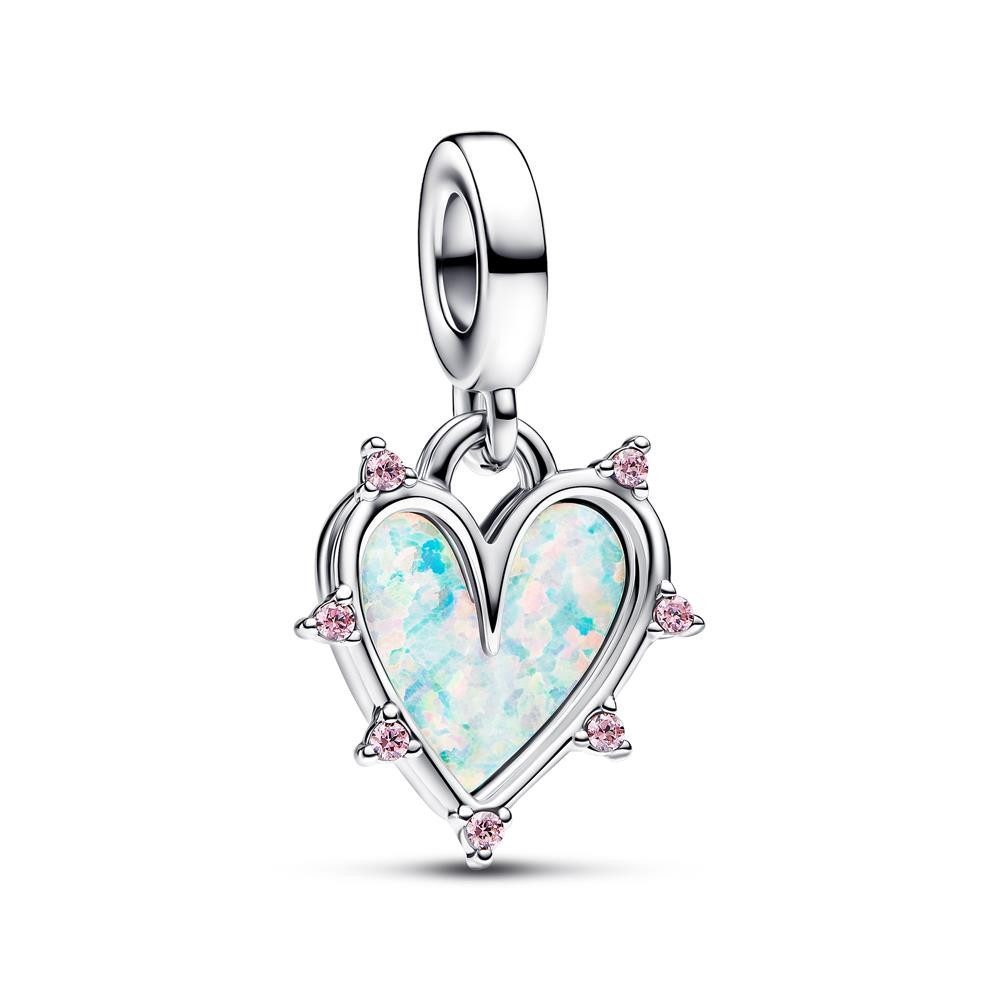 Pandora Charm-Einhänger Doppelter Charm-Anhänger Freundschaft aus 925er Silber von PANDORA