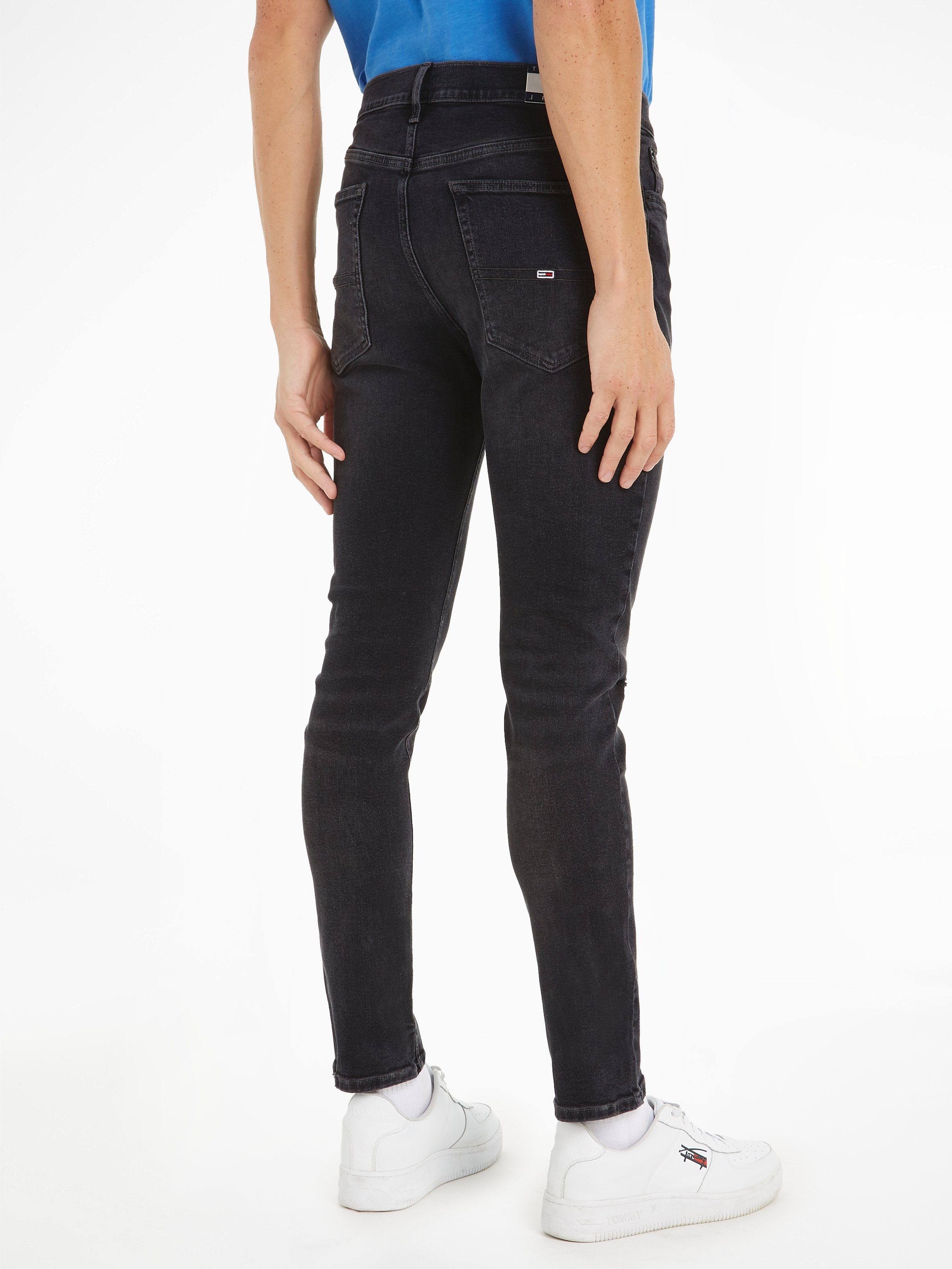 SIMON SKNY Denim im Tommy Black 5-Pocket-Style Jeans Skinny-fit-Jeans