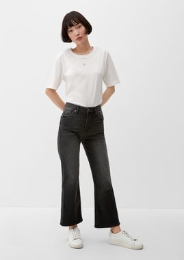 s.Oliver 7/8-Jeans Cropped-Jeans Flared / Slim Fit / High Rise / Flared Leg Waschung