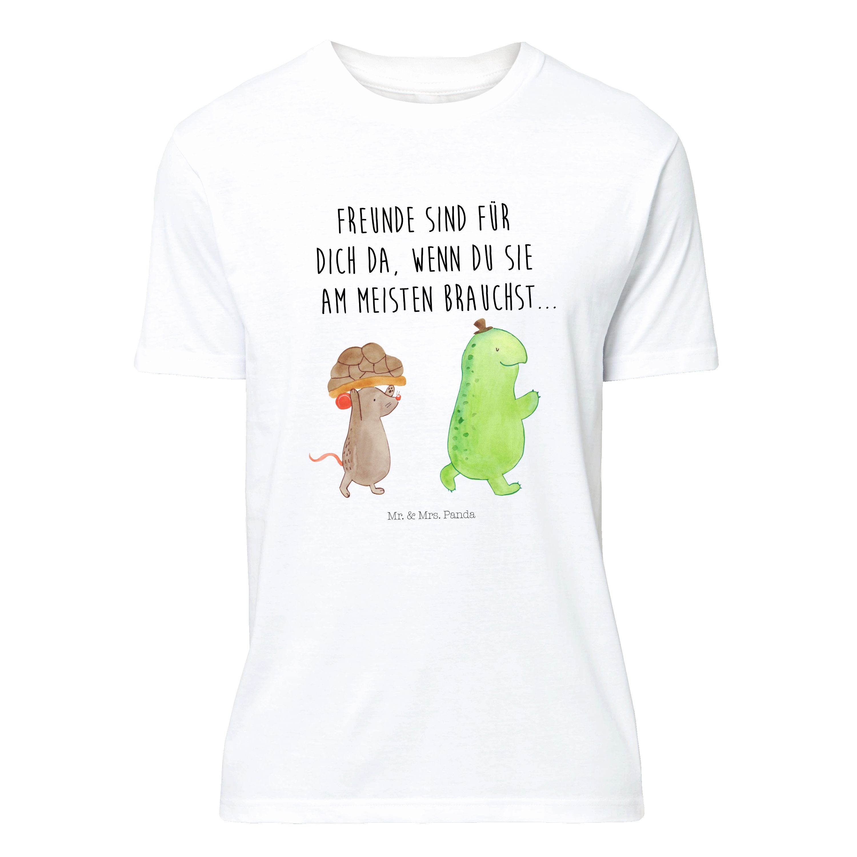 Mr. & Mrs. Panda TShirt »Schildkröte & Maus Weiß Geschenk