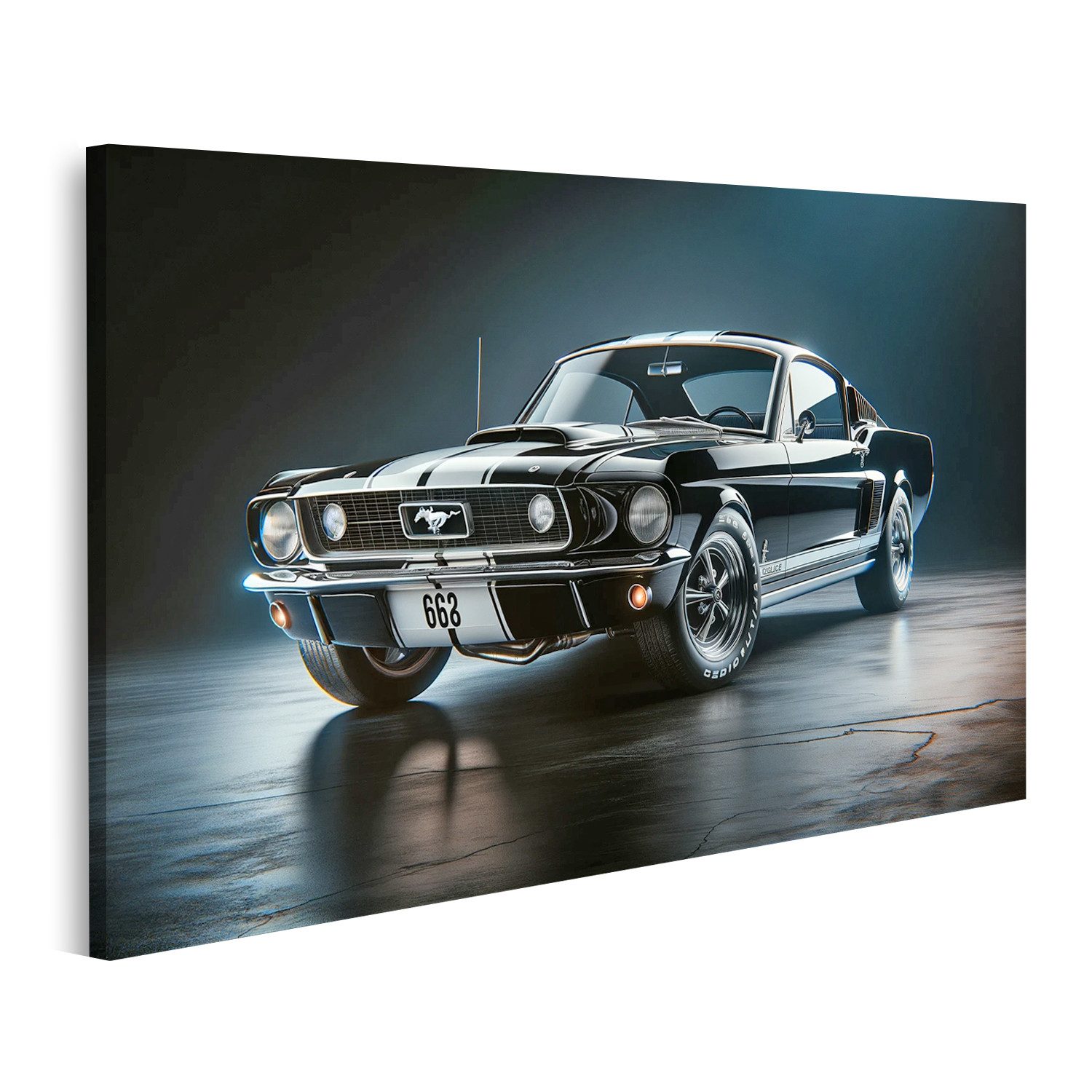islandburner Leinwandbild Klassisches Muscle-Car schlankes Design Ford Must günstig online kaufen