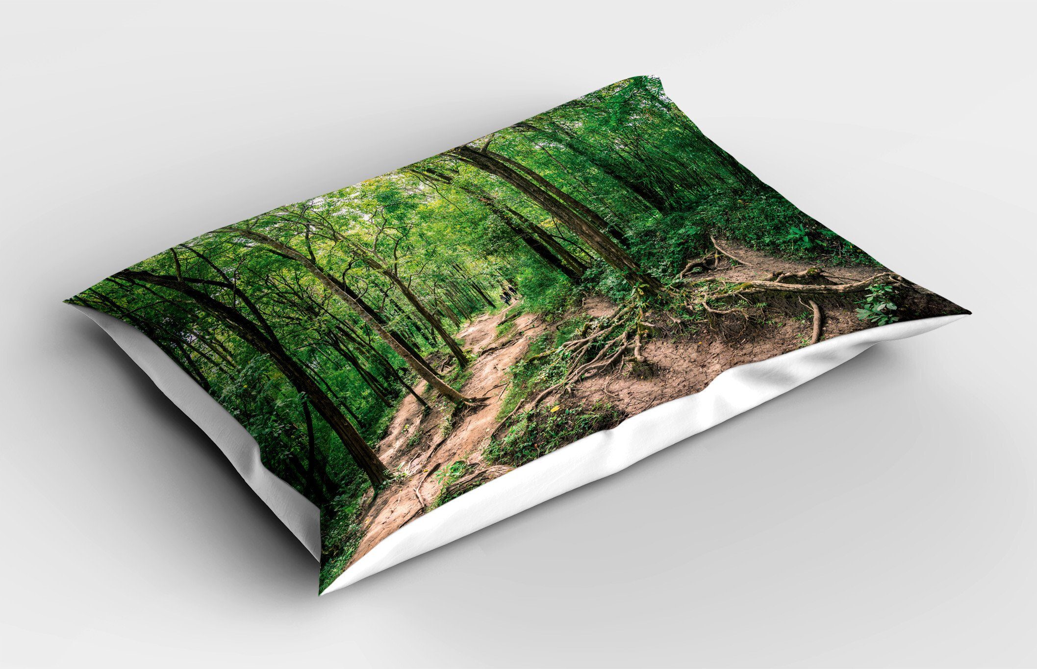 Kissenbezüge Dekorativer Size Dschungel Natur Stück), Kissenbezug, Abakuhaus Standard Malerische King Gedruckter Wald (1