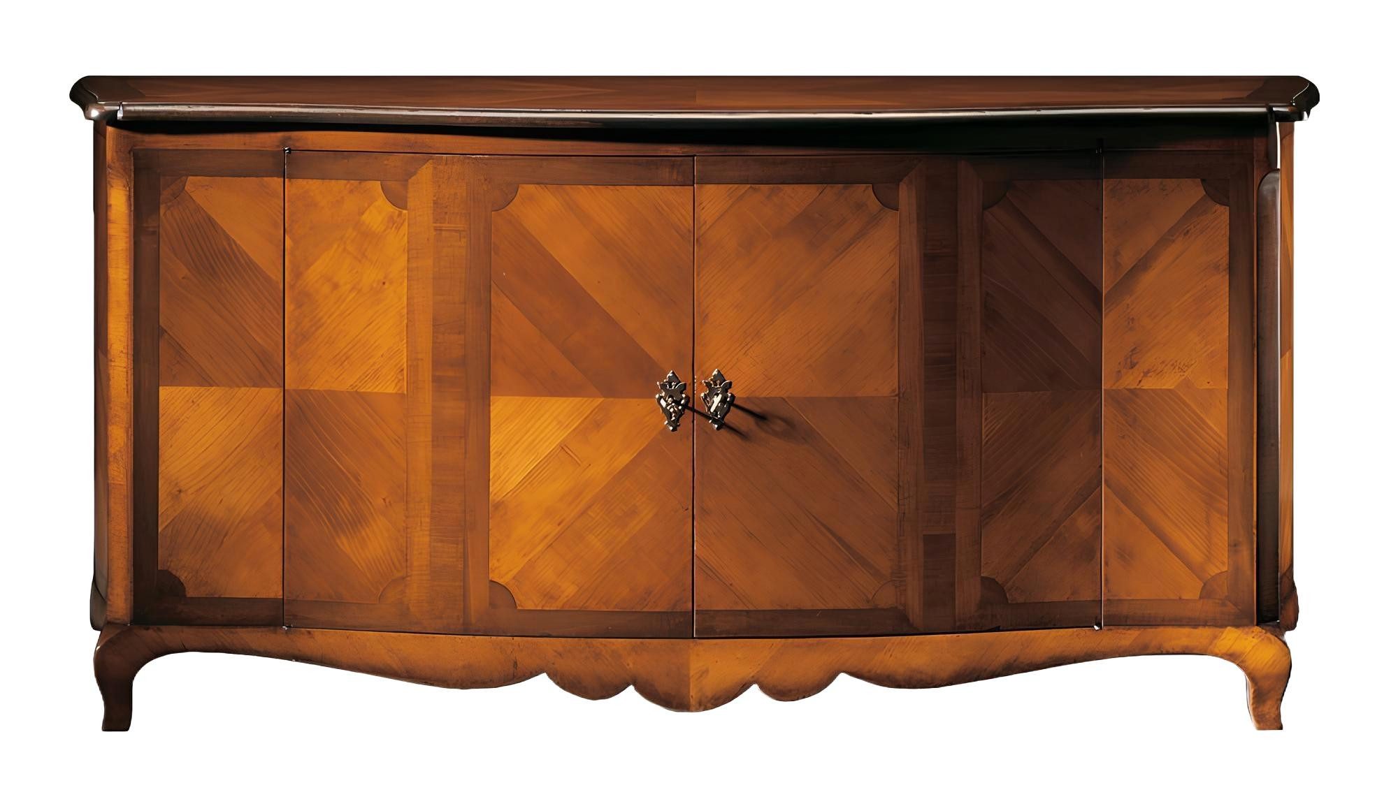 Xlmoebel Sideboard Italienisches Massivholz-Möbel-Set mit Vitrinen und Anrichte (Möbel-Set, 1 St., Anrichte), Hergestellt in Europa
