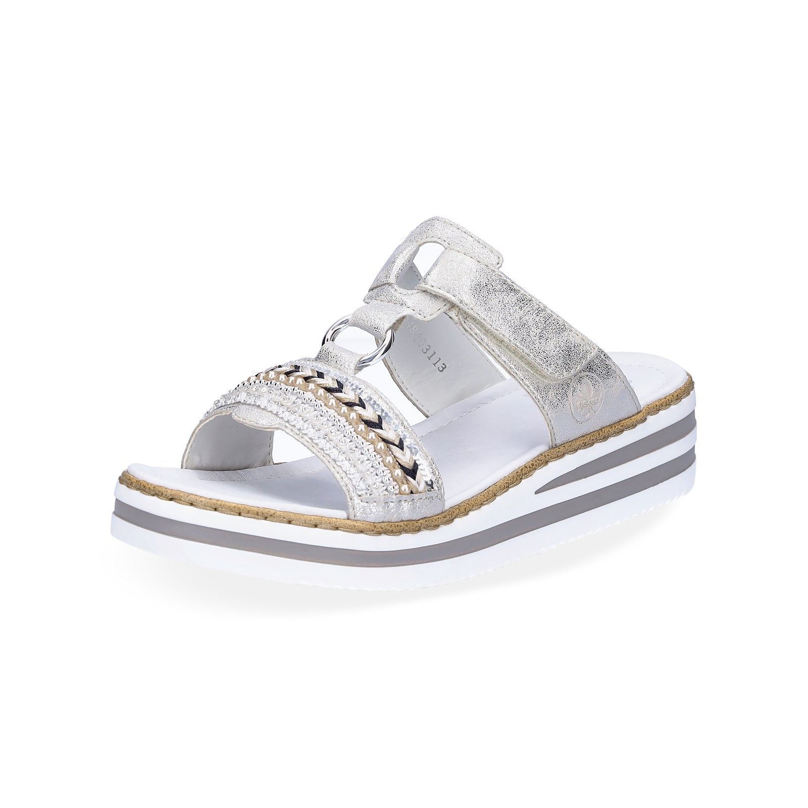 Rieker Rieker Damen Pantolette silber Pantolette günstig online kaufen