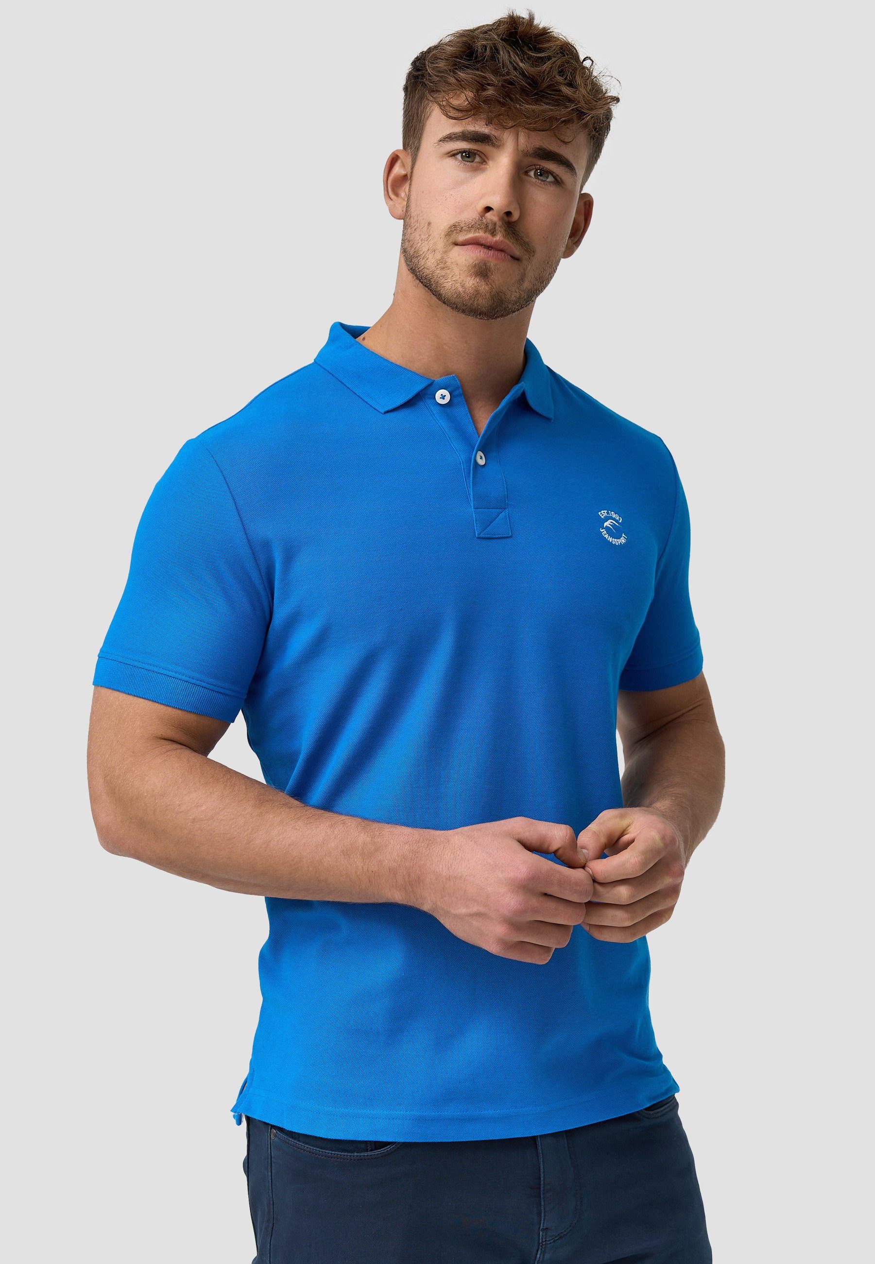 Indicode Poloshirt Herren Wadim Polo Shirt Herrenshirt mit feiner Logo-Stickerei auf der Brust