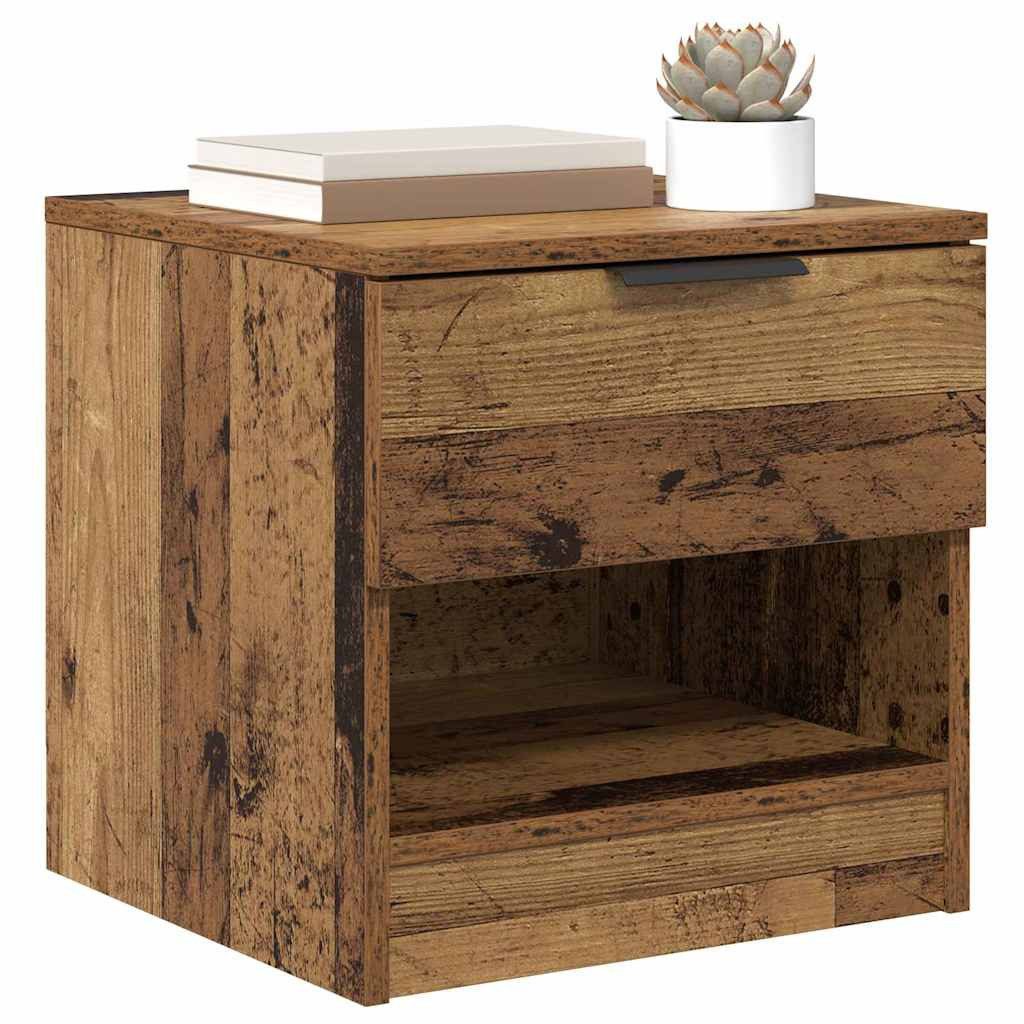 vidaXL Bett Bettschrank 2 stk. Altholz 40 x 39 x 40 cm Holzwerkstoff (2-tlg)