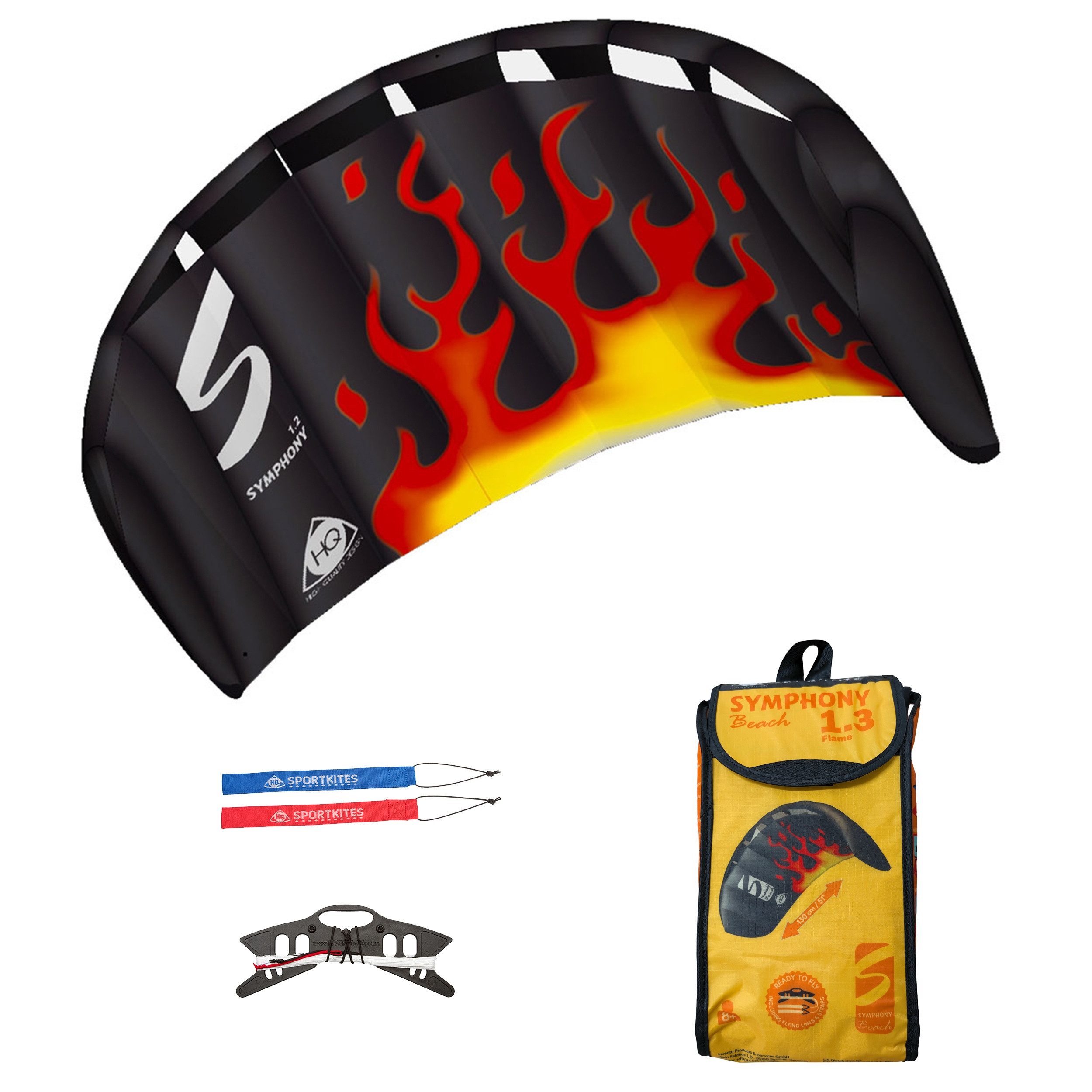 HQ Flug-Drache HQ Lenkdrachen Lenkmatte Symphony Beach III R2F, Ready-to-Fly-Ausstattung