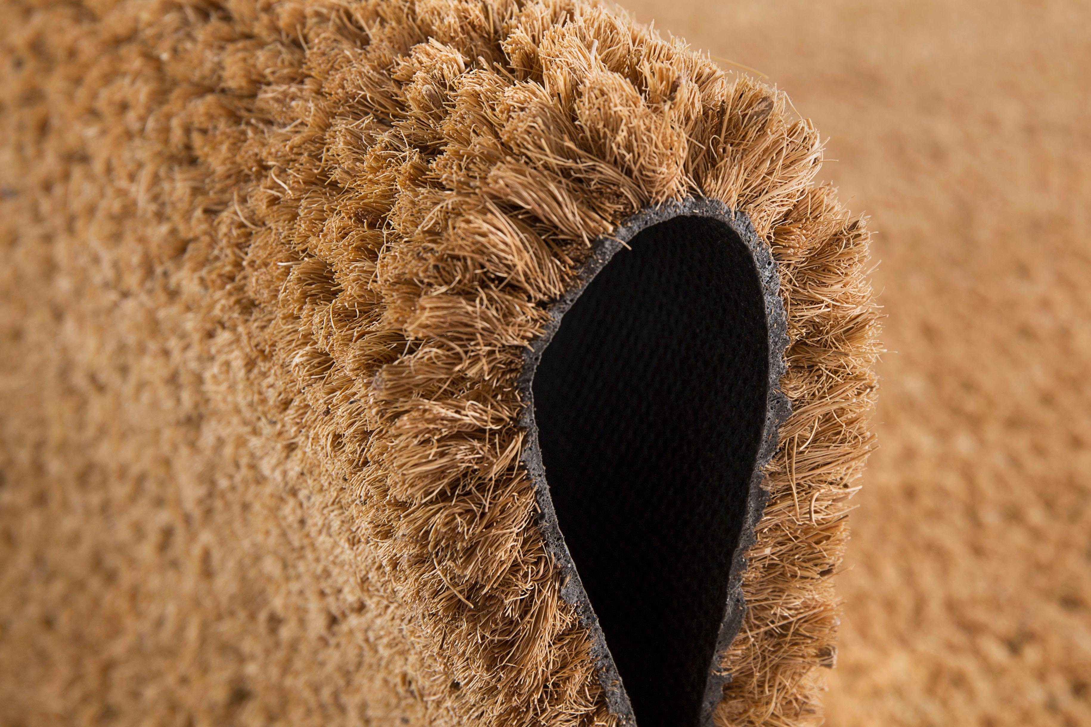 Andiamo Fußmatte Kokos uni, rechteckig, Höhe: 15 mm, Schmutzfangmatte, In- und Outdoor geeignet