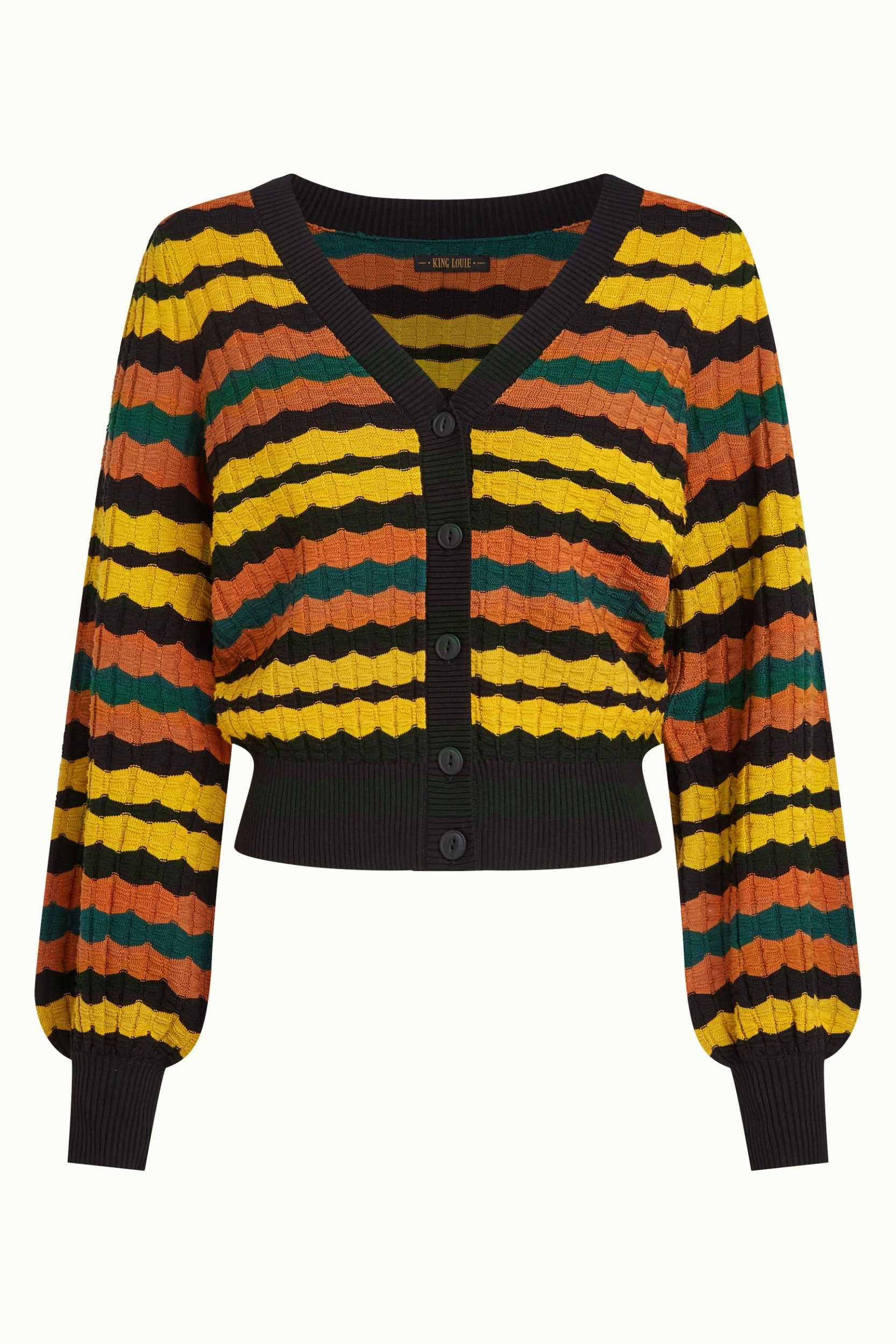 King Louie Cardigan - Farbige Damen-Strickjacke Cardi V Royal