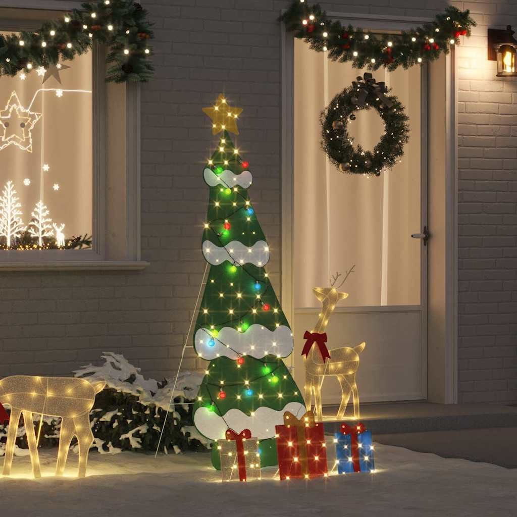 vidaXL LED Baum vidaXL Beleuchteter Weihnachtsbaum mit 3 Geschenkboxen 2D Warm Weiß