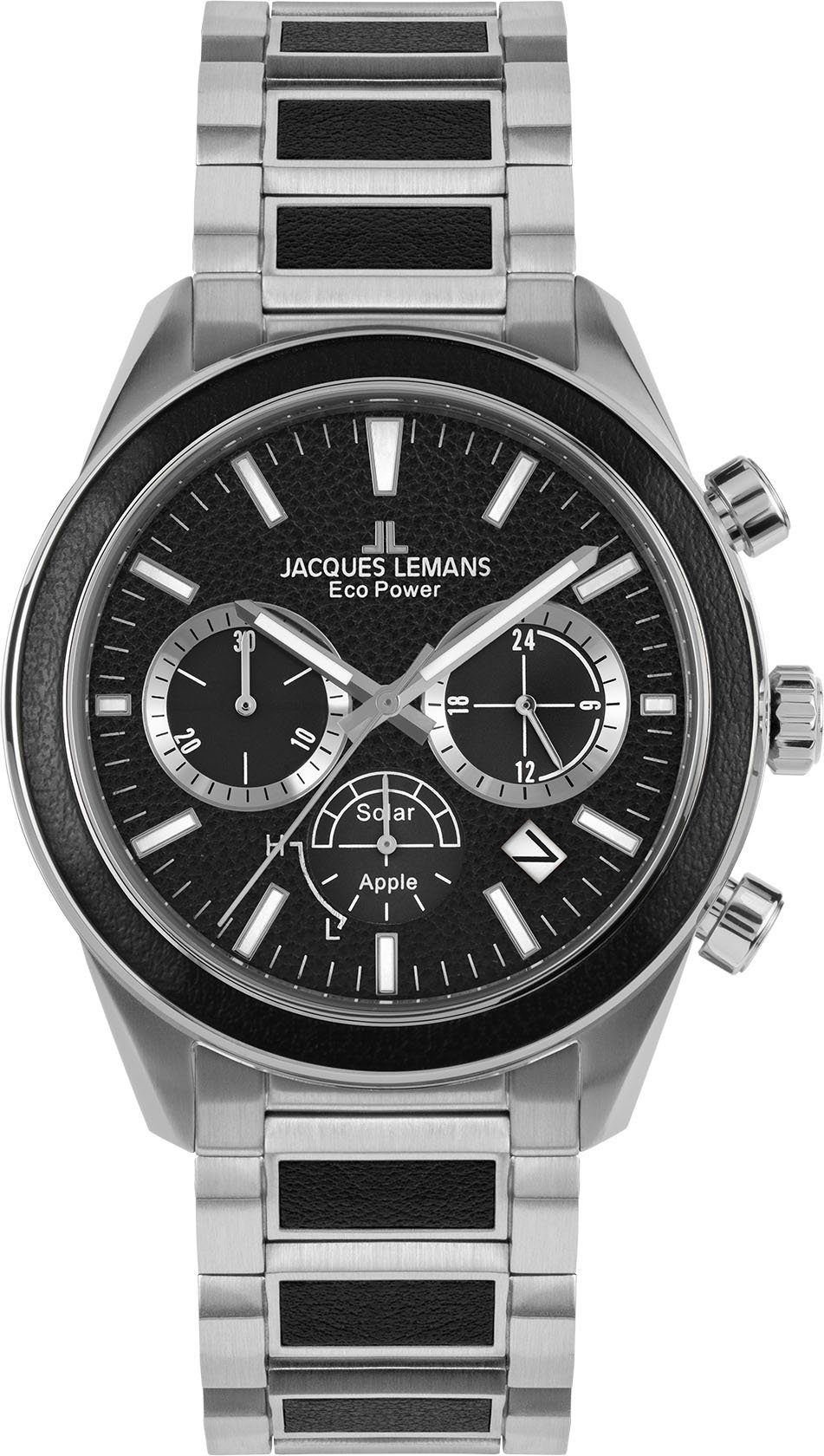 Jacques Lemans Apple, Solar Power Solaruhr Eco schwarz 1-2115F