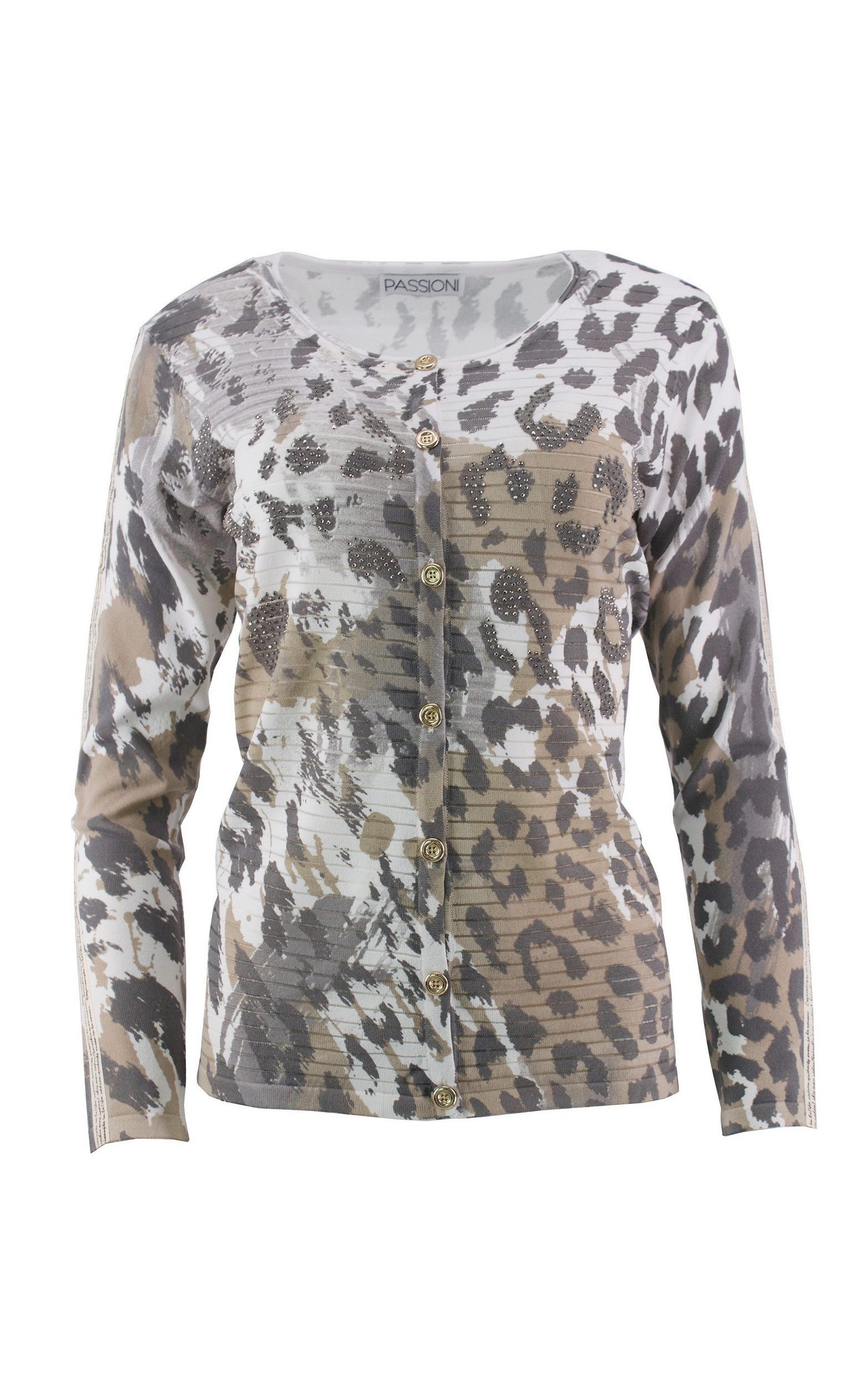Passioni Cardigan Twinset mit modernem Animalprint – Bild 4 von 5