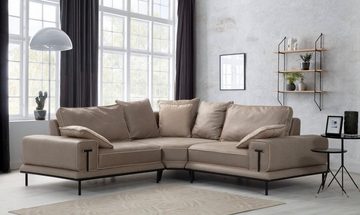JVmoebel Ecksofa Modernes L-Form Beiges Ecksofa Stilvolle Wohnzimmer Couch Neu, 1 Teile, Made in Europa