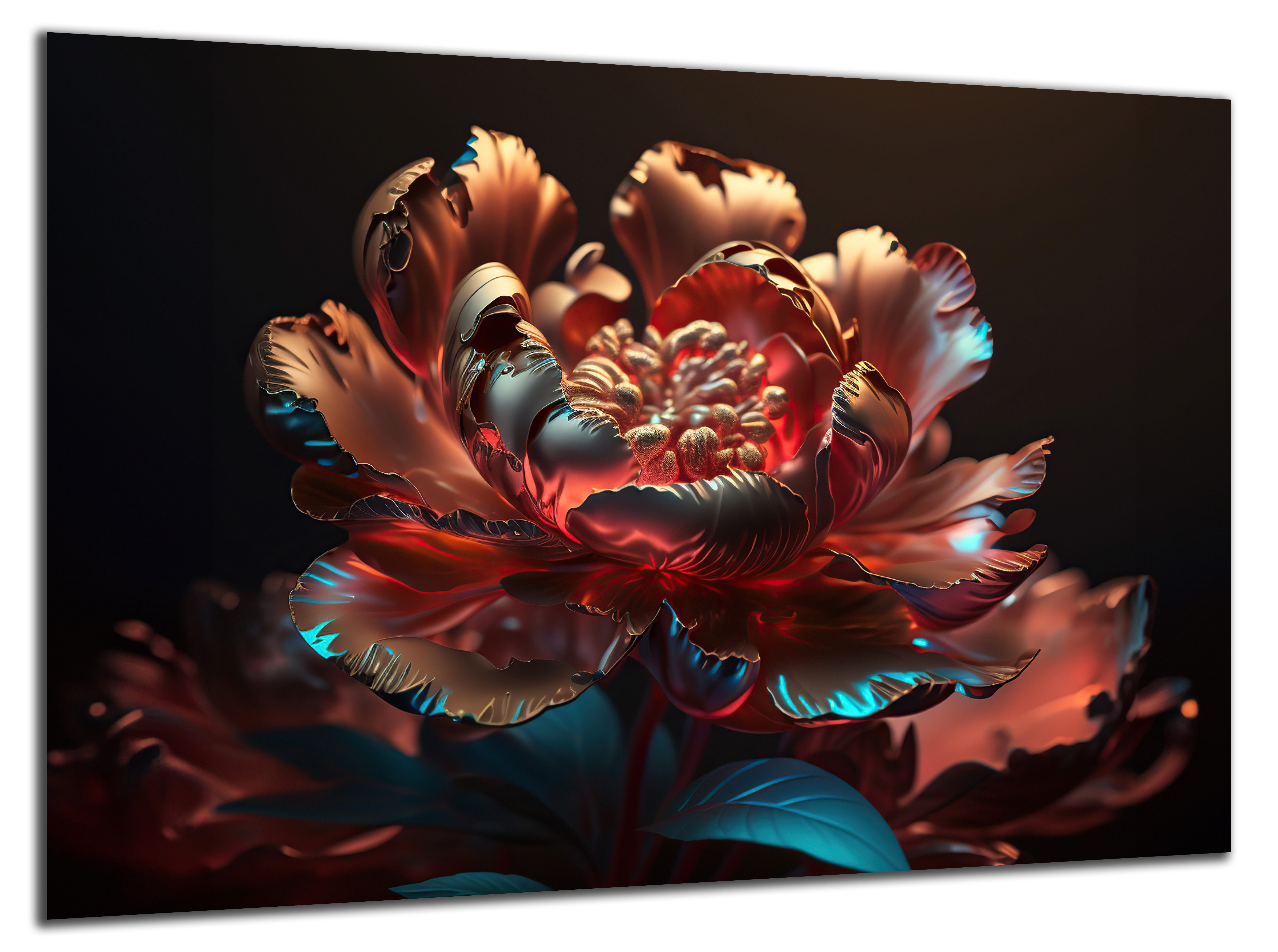 DARO Design Leinwandbild Modern Abstrakt Wandbilder XXL Wandbild Wand Deko Leinwand Bilder, (Rosa Blüte - Bild groß Wohnzimmer Schlafzimmer Küche Esszimmer Einteilig Querformat Fotodruck Leinwände Wanddeko Abstrakte Kunst Boho), 30x20cm