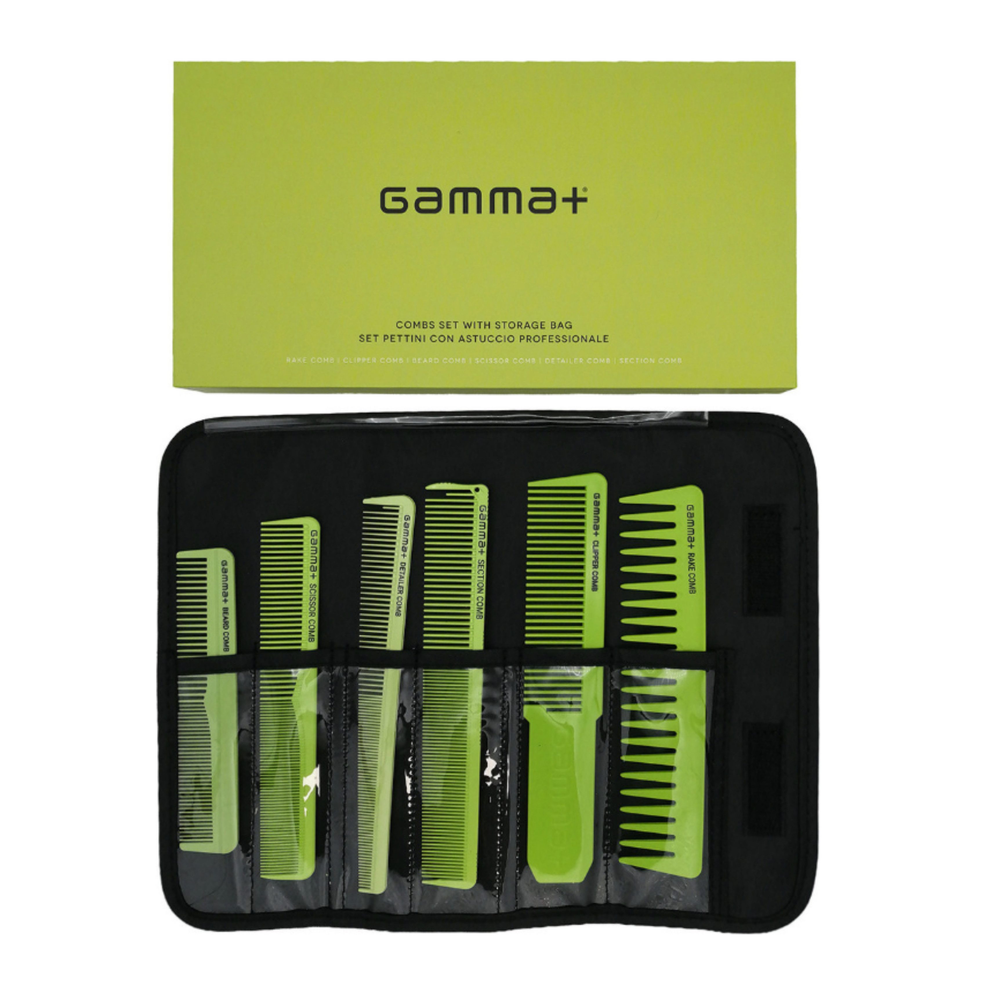 GAMMA+ Haarkamm Gamma+ Kamm-Set Grün