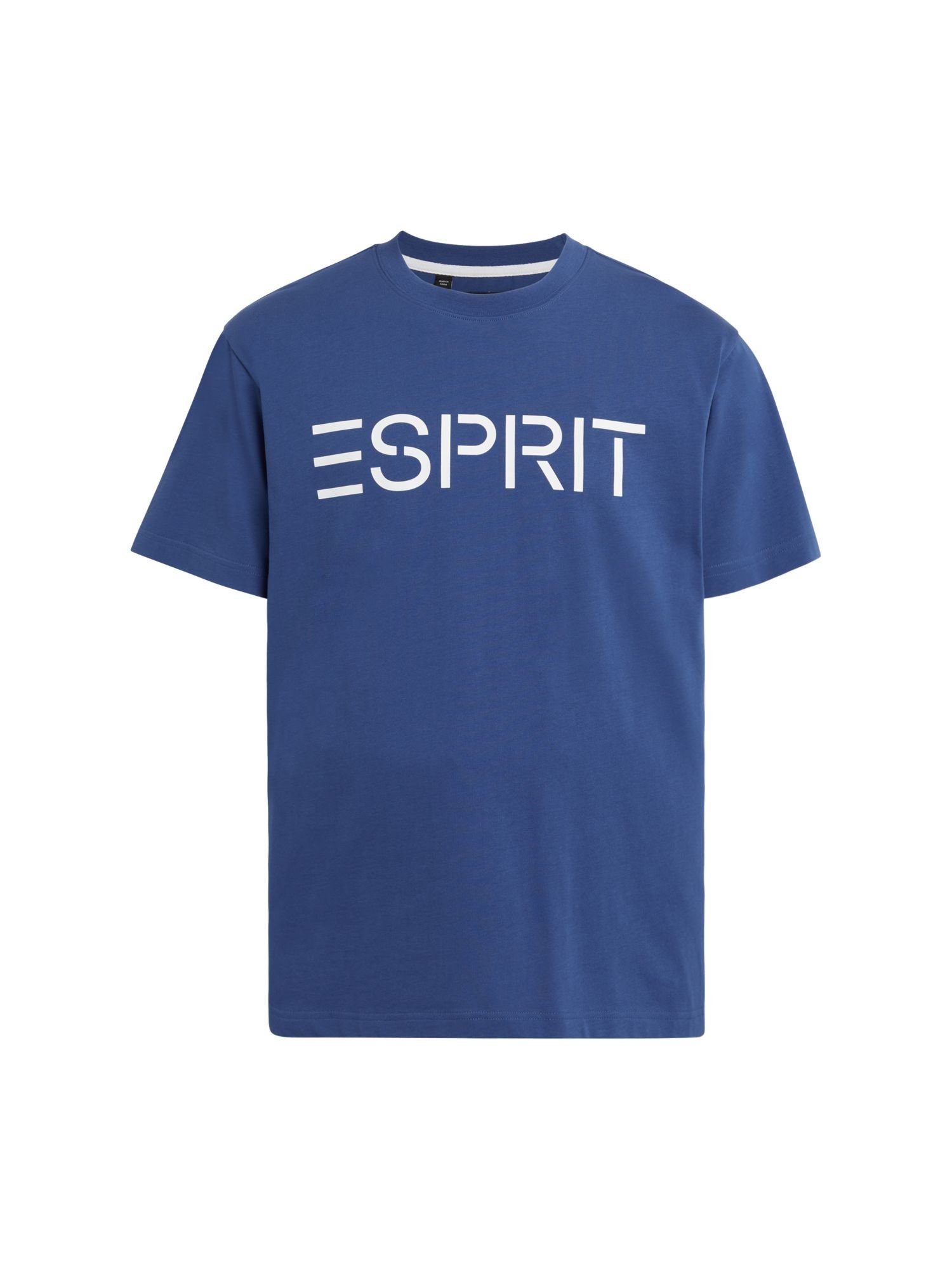 Logo mit (1-tlg) T-Shirt BRIGHT T-Shirt Esprit BLUE