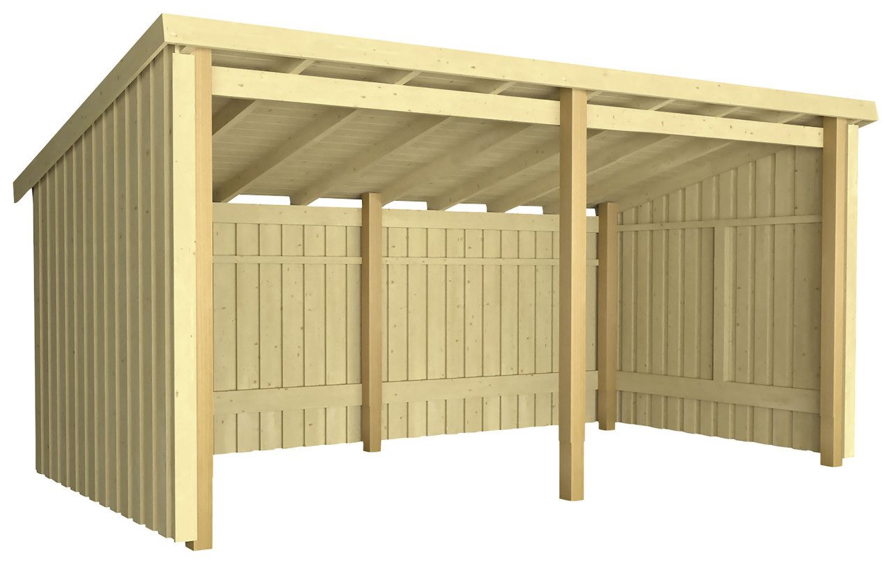 PLUS Gartenhaus Plus Gartenhaus Nordic Multi 416 x 208 cm natur