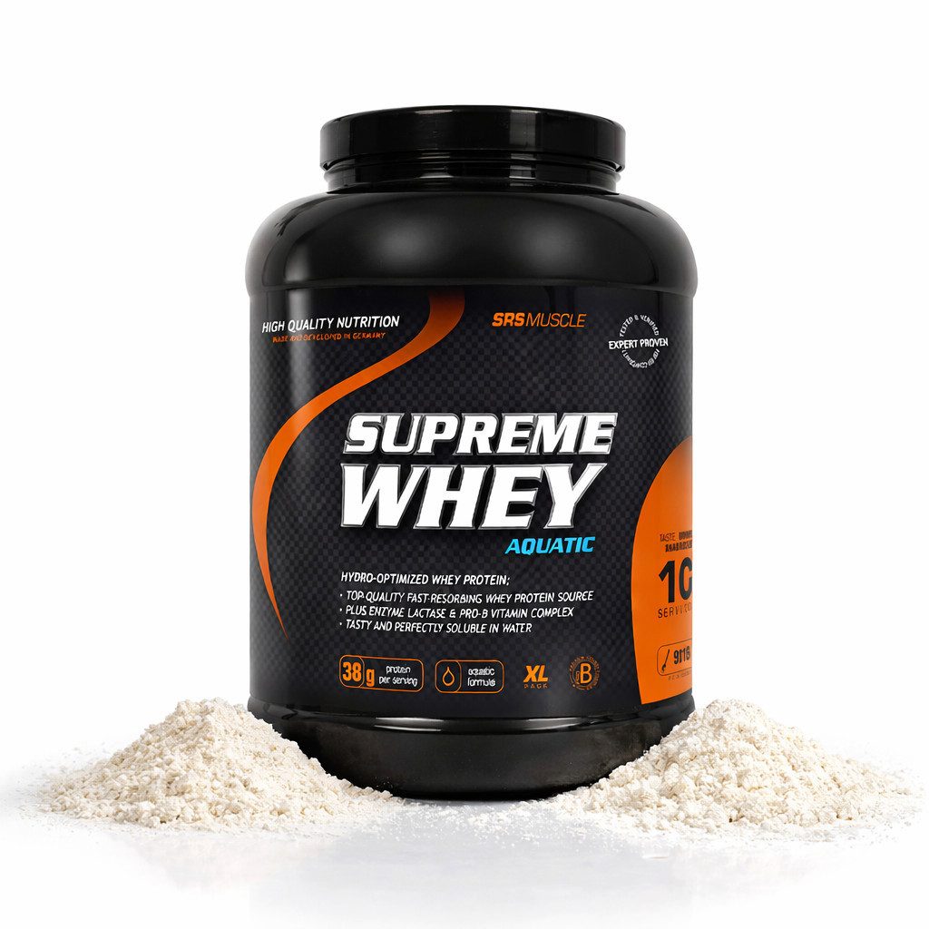 SRS International SRS Muscle Supreme Whey Casein Protein Pulver, 1 er 1900 g