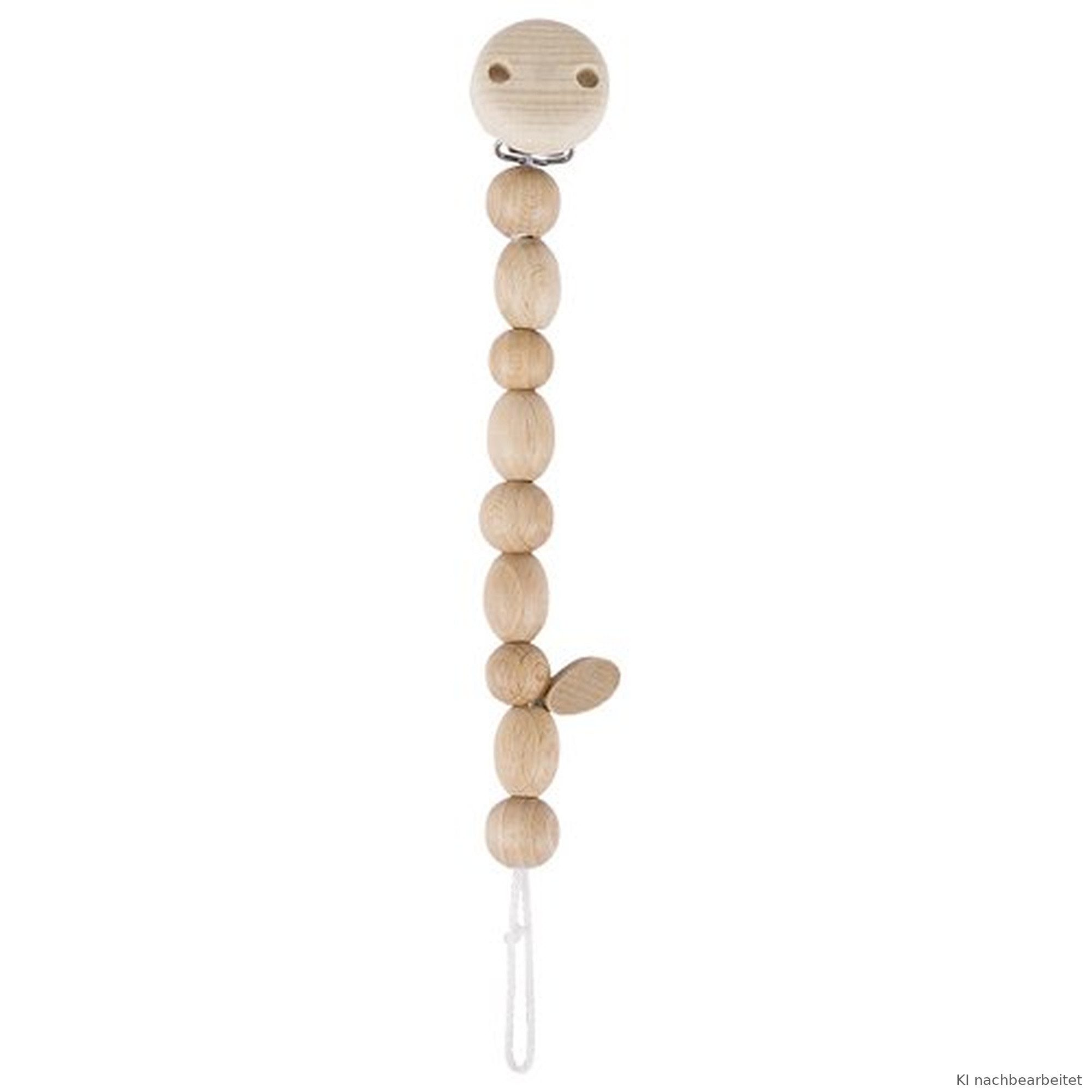goki Schnullerbefestigung Schnullerkette Perlen, nature von goki Holz Schnuller Qualität Baby