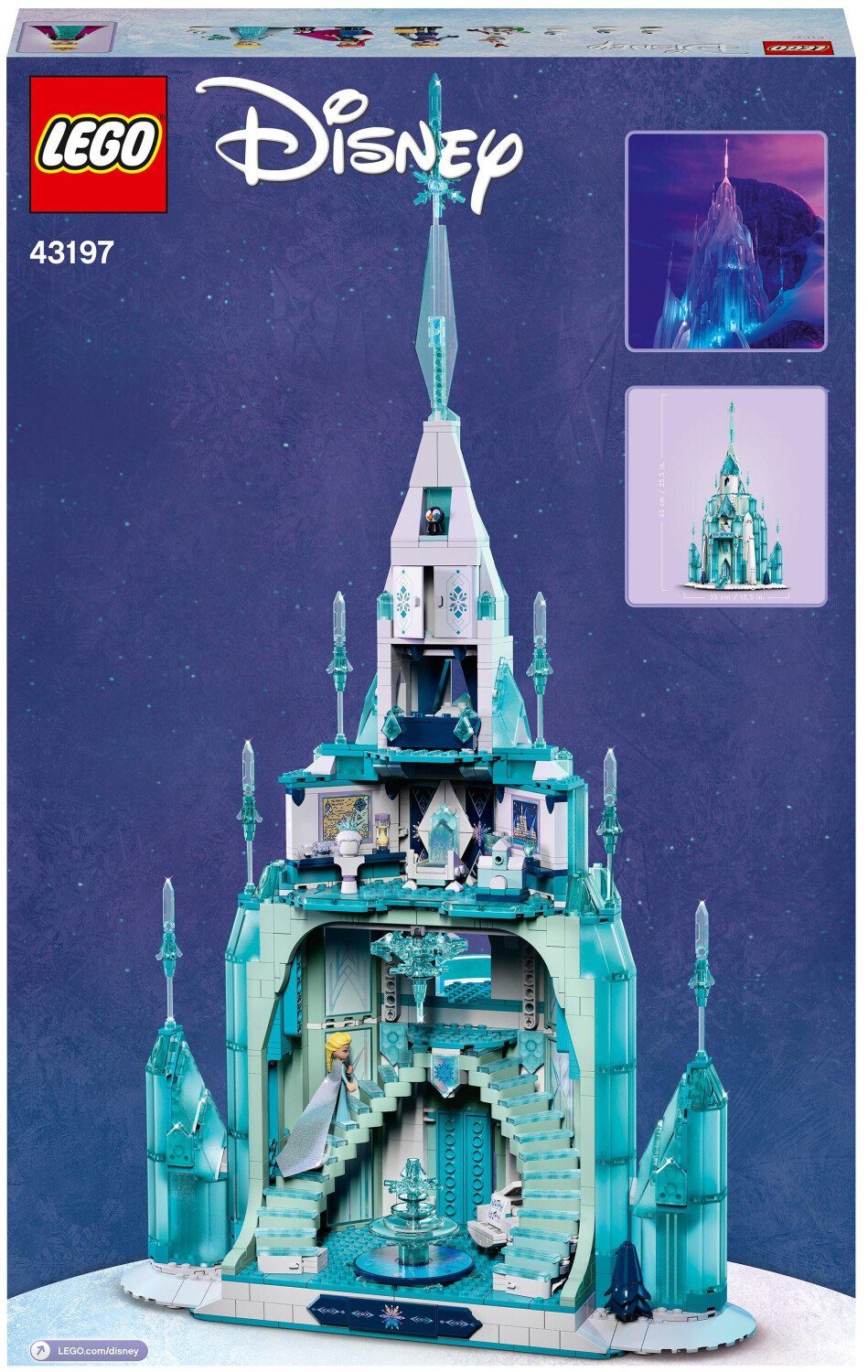 LEGO® Disney Princess Der Eispalast LEGO 43197 Frozen Schloss Konstruktions-Spielset, (1709 St)
