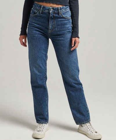 Superdry Straight-Jeans Vintage-Jeans aus Bio-Baumwolle mit hohem Bund