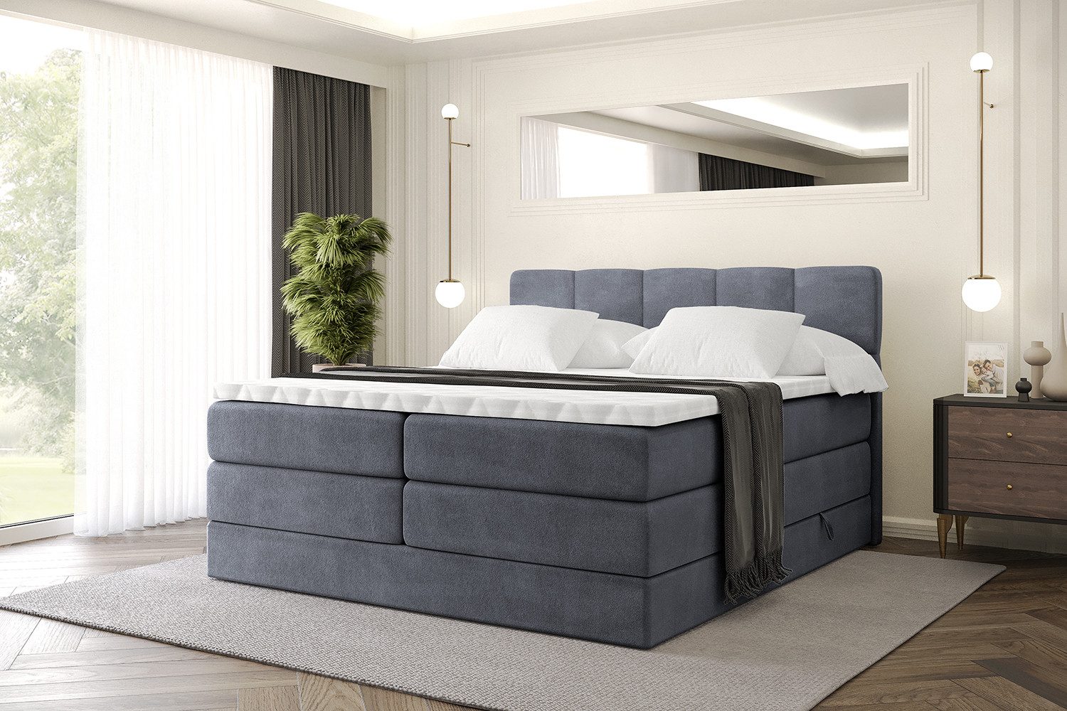 ALTDECOR Boxspringbett LIRO KING (Multipocket-Matratze H4, günstig online kaufen