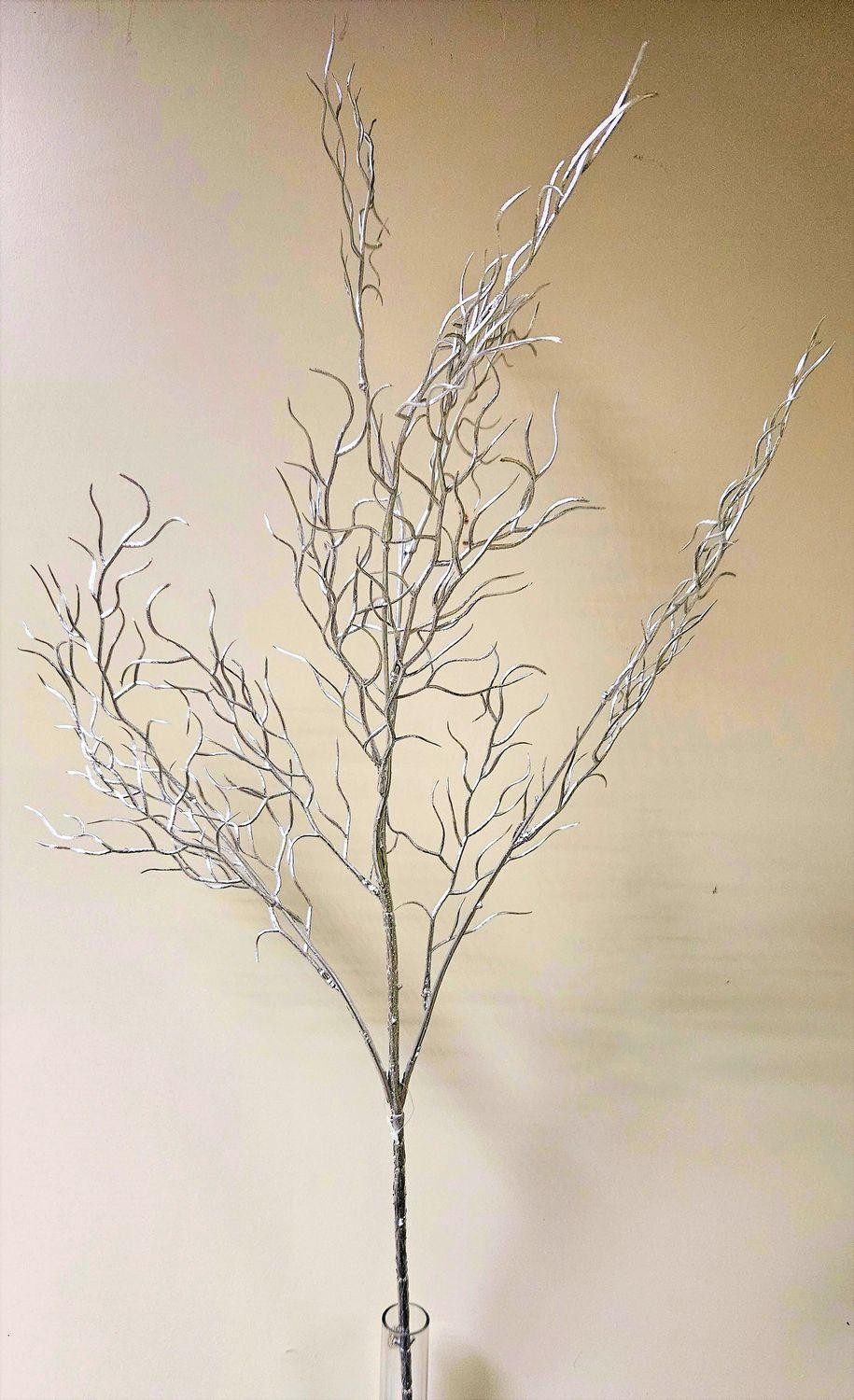 Kunstzweig Kunst Weidenzweig Donatella, Silber, 95cm Weide (Trauerweide), artplants, Höhe 95.0 cm