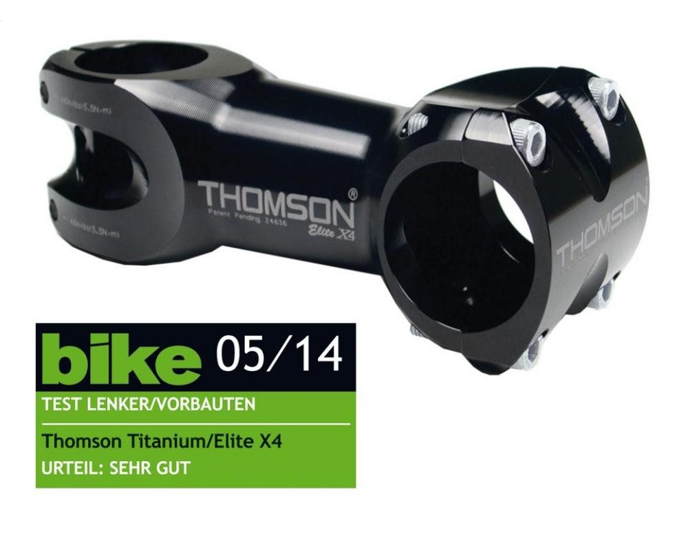 Thomson Fahrradlenker Thomson Vorbau Ahead Elite X4 schwarz 1 1/8" 0° 60mm 31,8mm Lenkerkl.