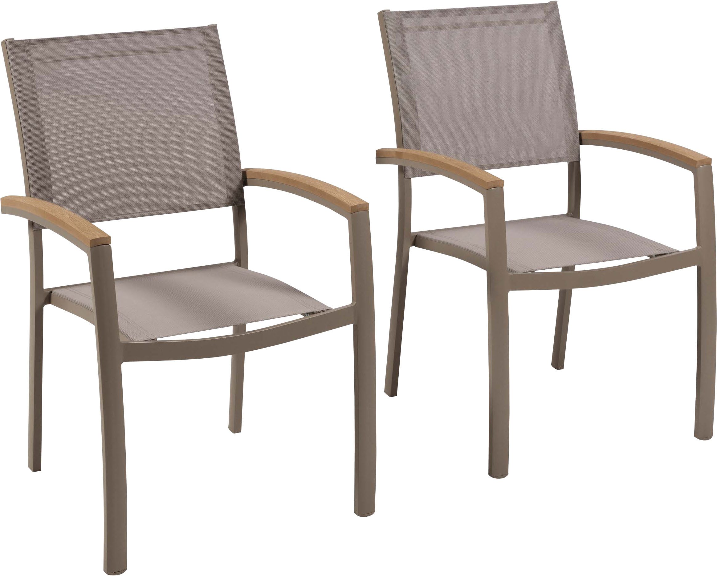 MERXX Gartensessel Piemont (Set, 2-St), Armlehnen und Applikationen aus Kunststoff