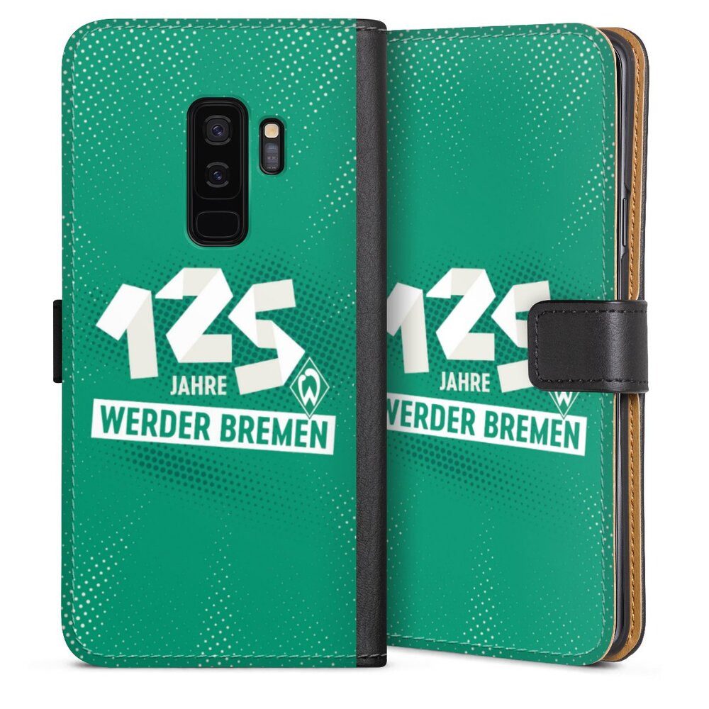 DeinDesign Handyhülle 125 Jahre Werder Bremen Offizielles Lizenzprodukt, Samsung Galaxy S9 Plus Hülle Handy Flip Case Wallet Cover
