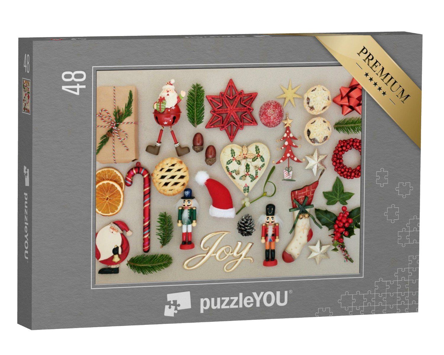 puzzleYOU Puzzle Dekorationen in der Weihnachtszeit, 48 Puzzleteile, puzzleYOU-Kollektionen Weihnachten