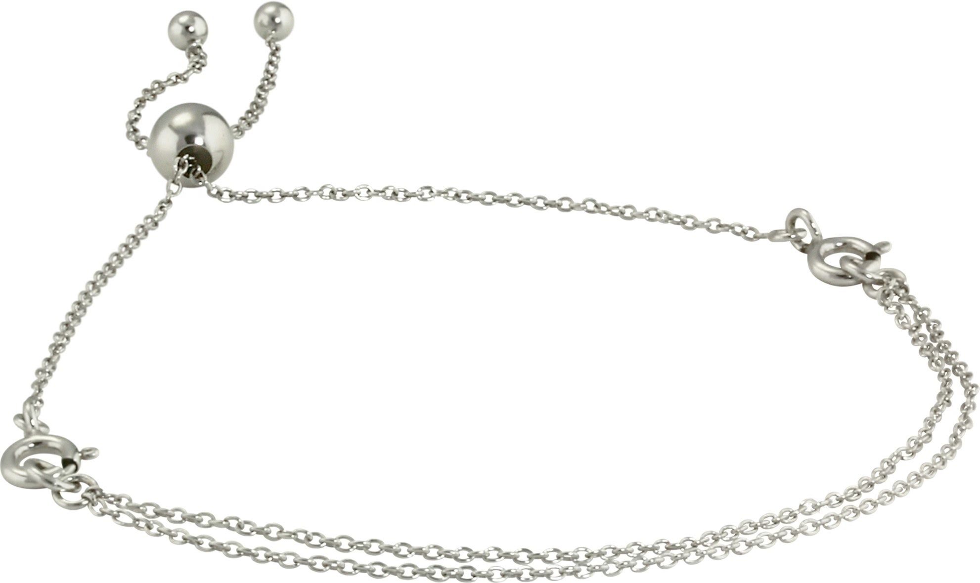 Armäleon Silberarmband Armäleon Damen Armband Doppel-Design (Armband, 2-tlg), Damen Armband 925 Sterling Silber, Farbe: silber