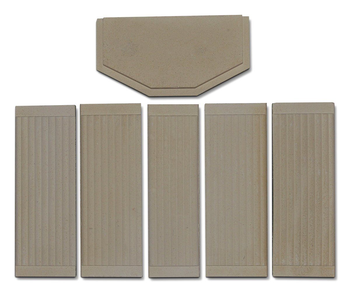 kaminXpert Feuerraumplatten B für Novaline Diva Kaminofen Ersatzteil Feuerraumauskleidung