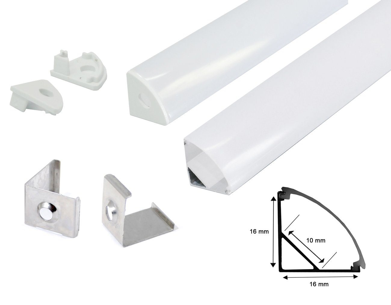 ENERGMiX LED-Stripe-Profil 2 Meter Alu Profile günstig online kaufen