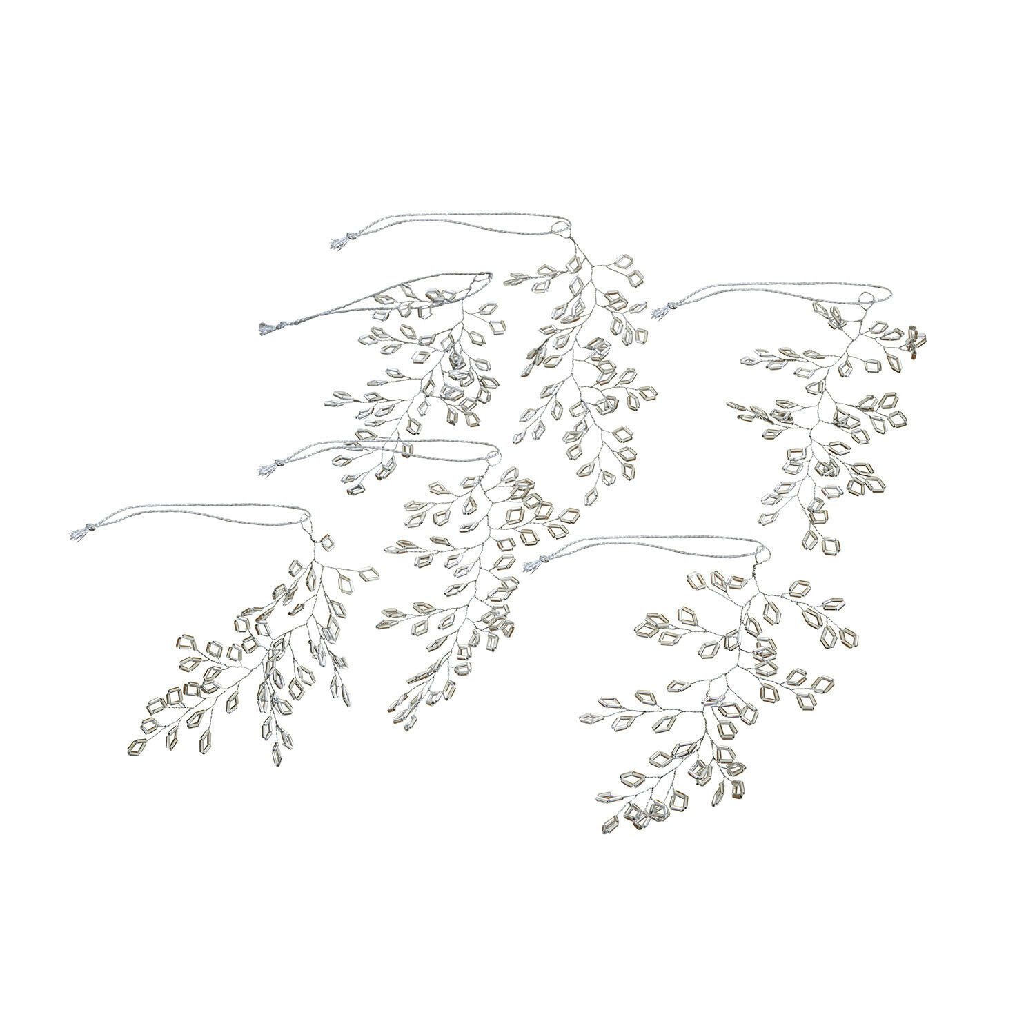 Mirabeau Weihnachtsfigur Ornament 6er Set Alruna silber (6er Set, 6er Set)