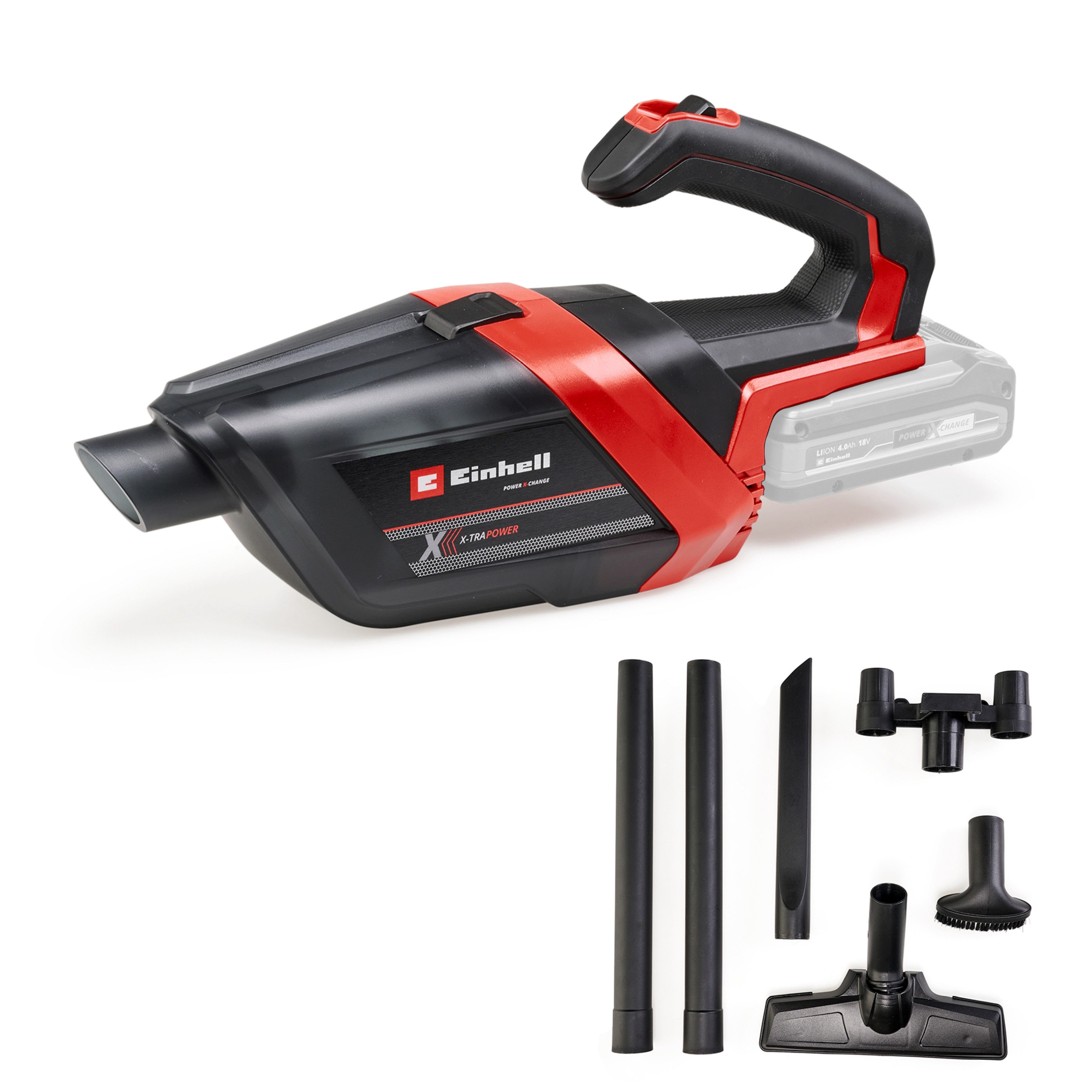 Einhell Akku-Handstaubsauger TE-HV 18/06 Li - Solo, beutellos, ohne Akku und Ladegerät